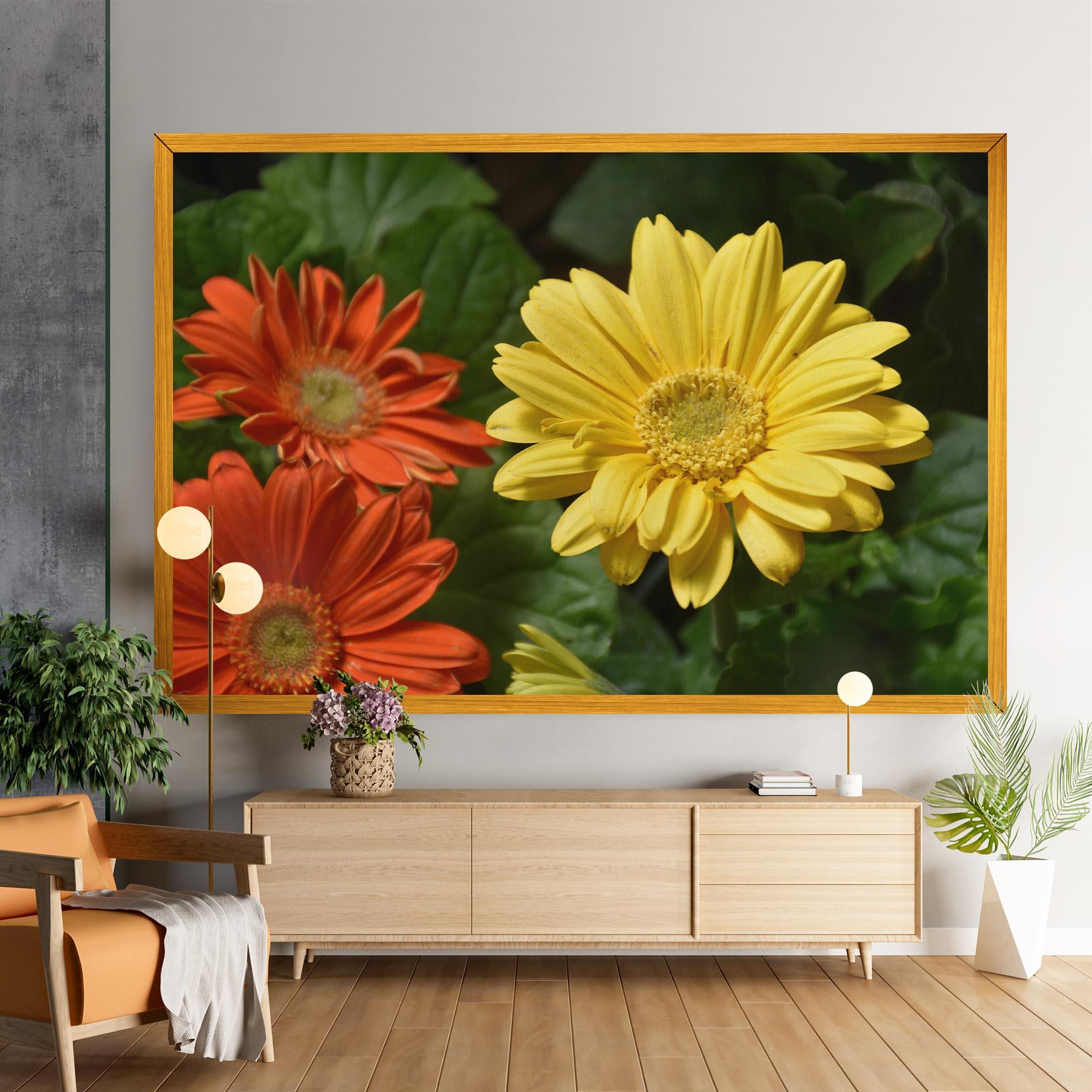 Vászonkép Orange Yellow Daisy mockup 9