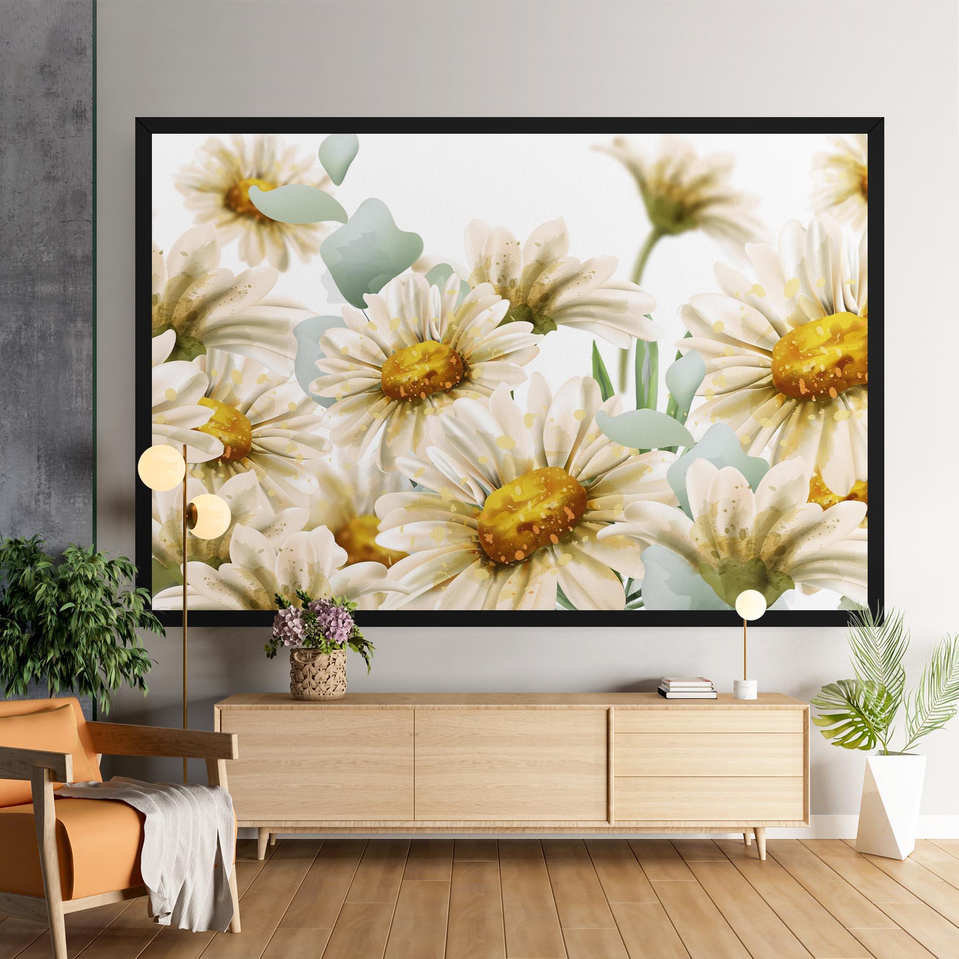 Vászonkép Beautiful Daisy Art mockup 9