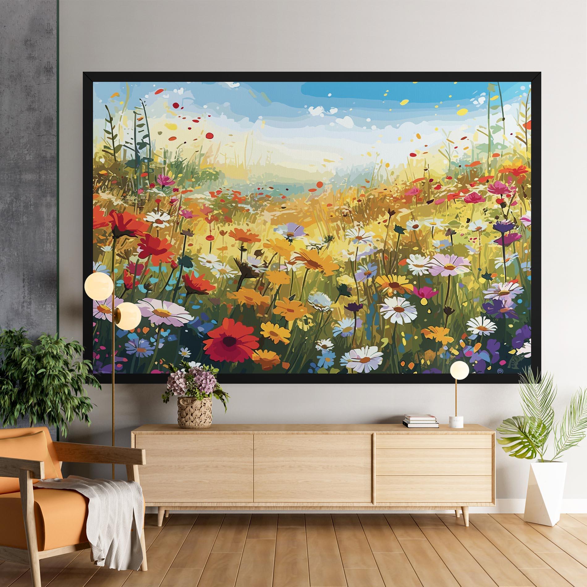 Vászonkép Colorful Daisy Mix mockup 9