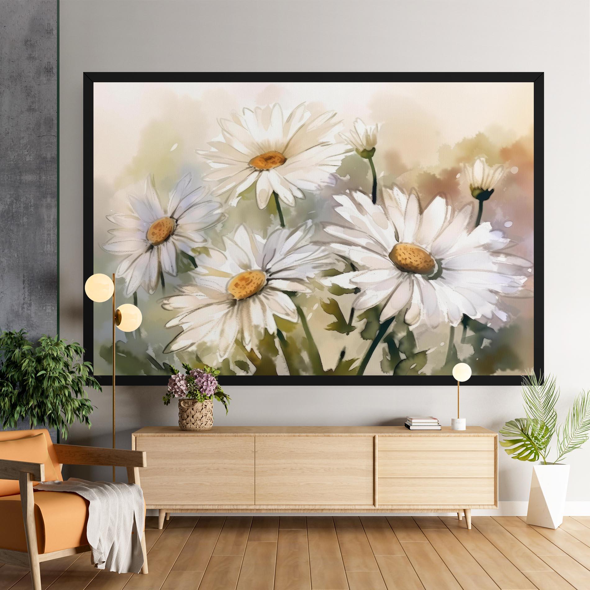 Vászonkép Daisy Painting mockup 9