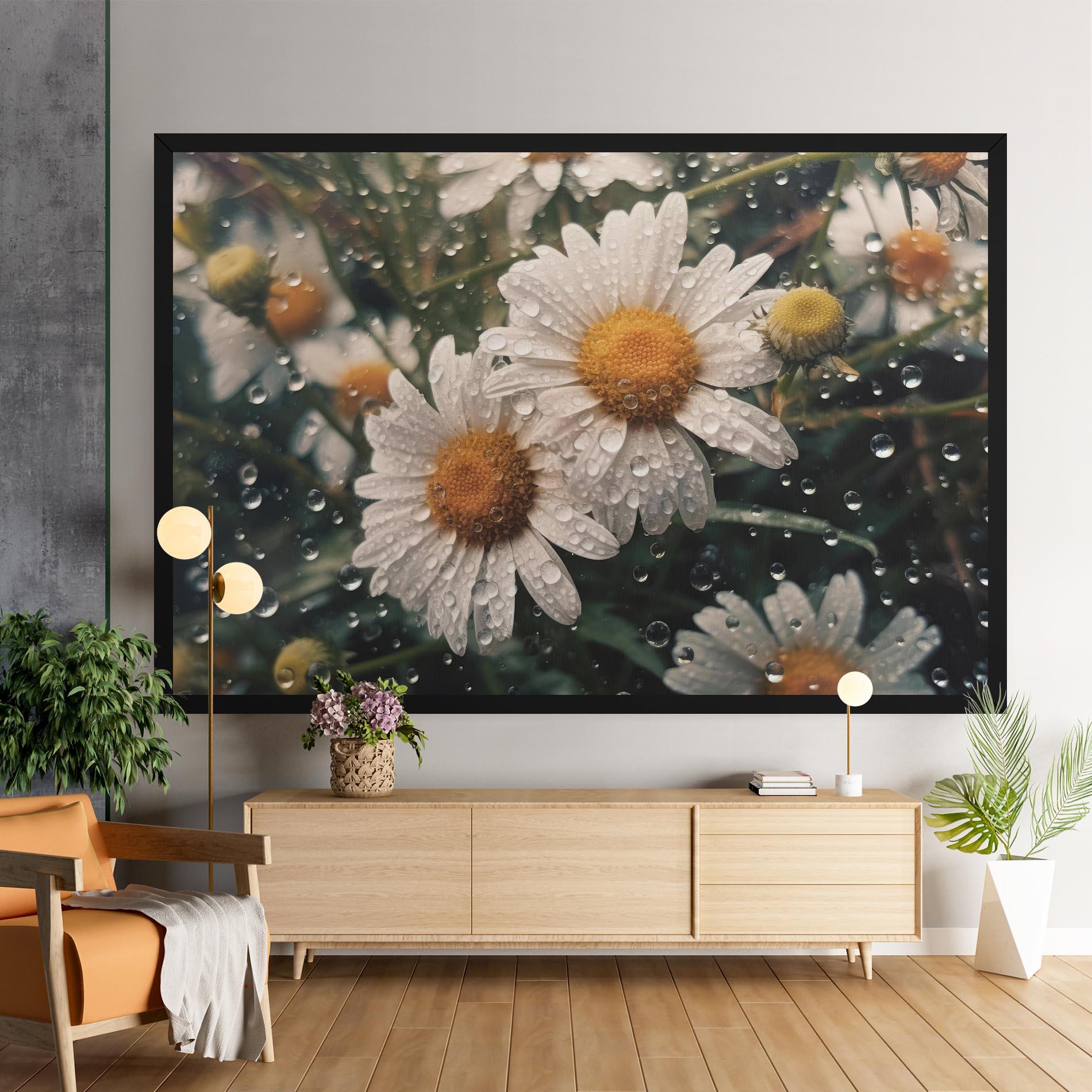 Vászonkép Daisy View After Rain mockup 9