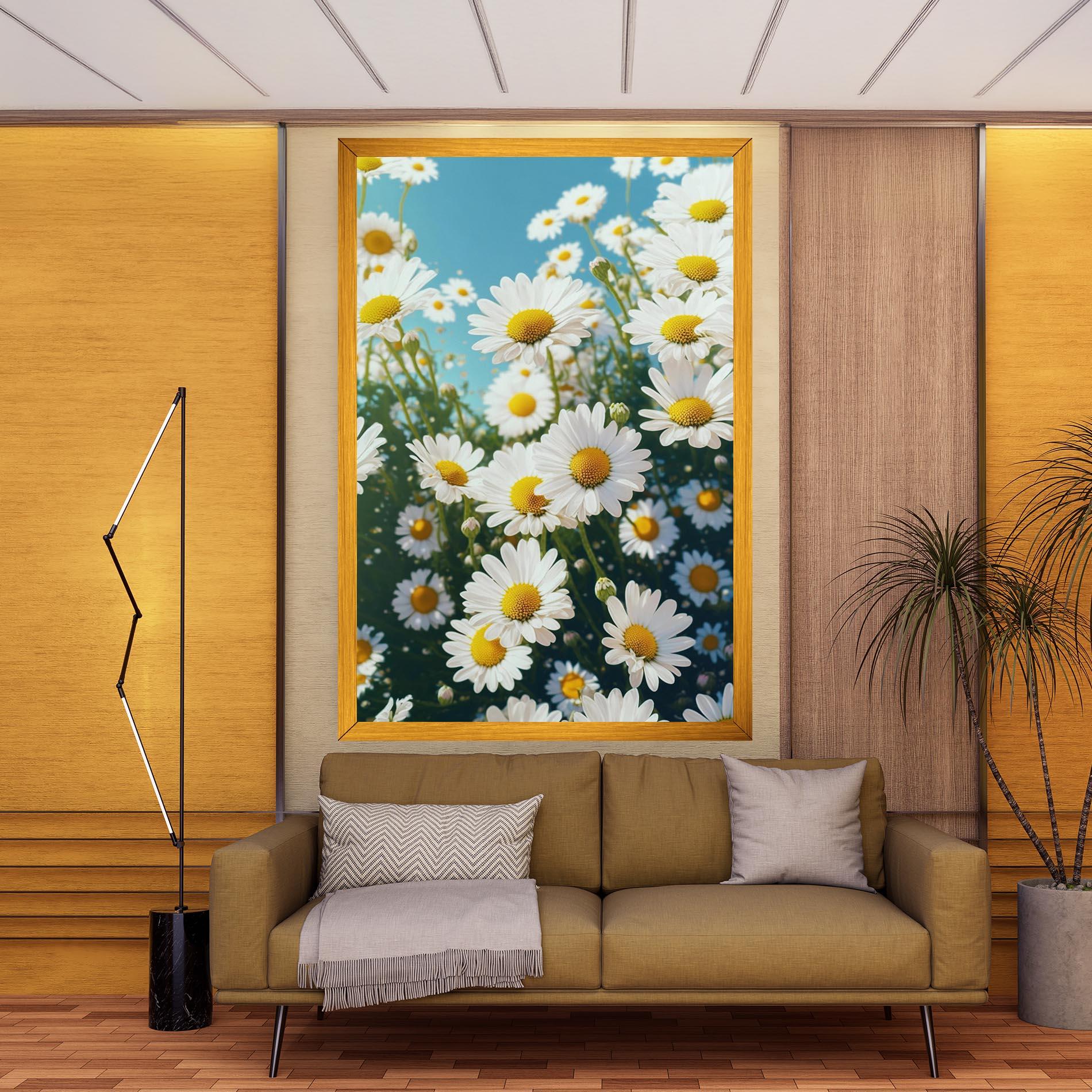 Vászonkép Daisy Field View mockup 9