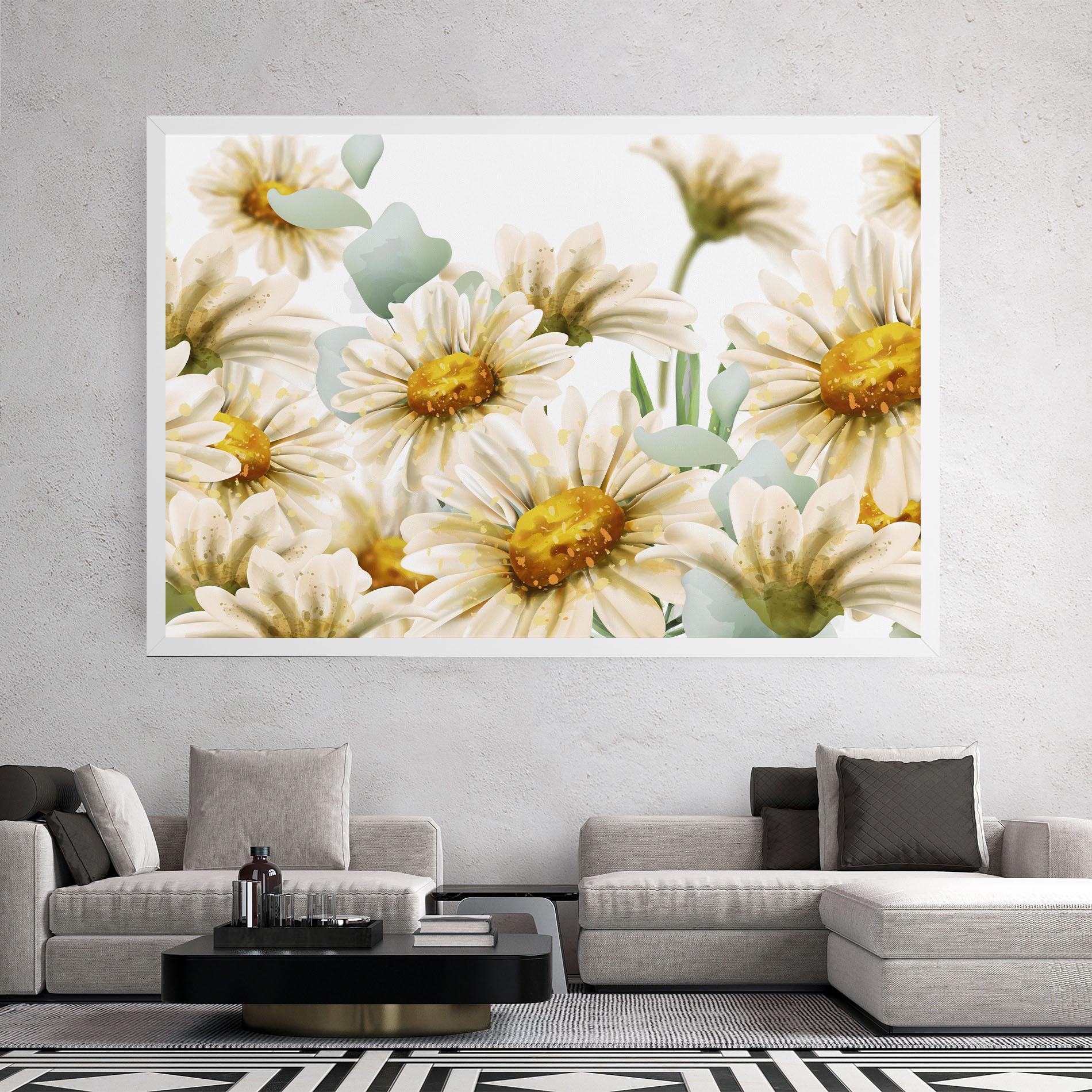 Vászonkép Beautiful Daisy Art mockup 2