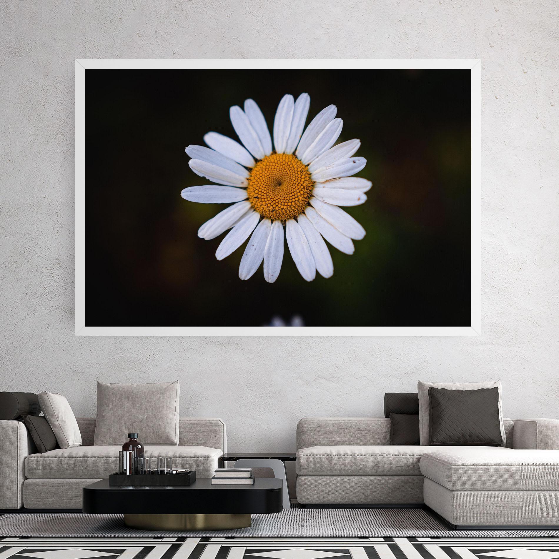 Vászonkép Big Yellow Center Daisy mockup 2