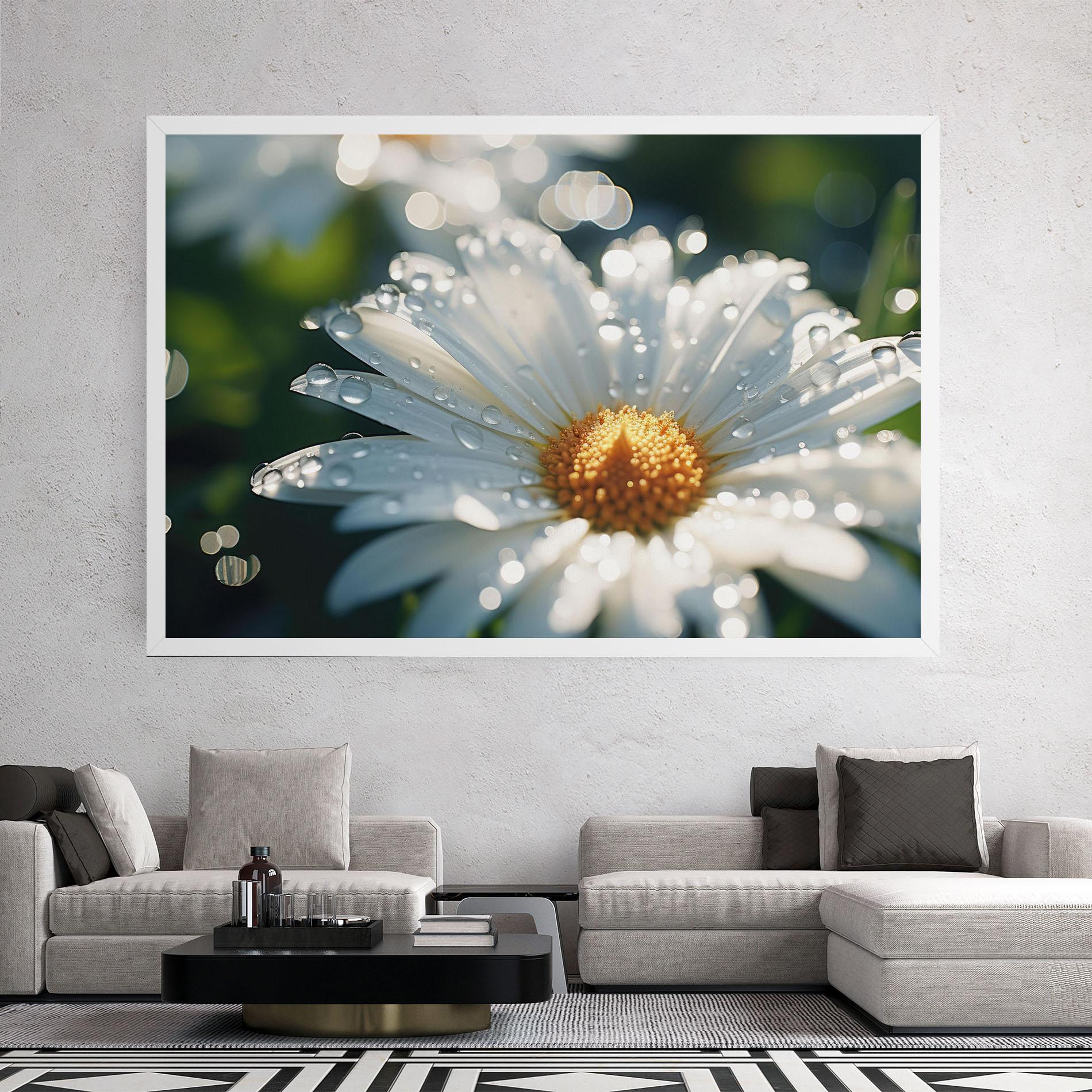 Vászonkép Daisy After Rain Close Up mockup 2