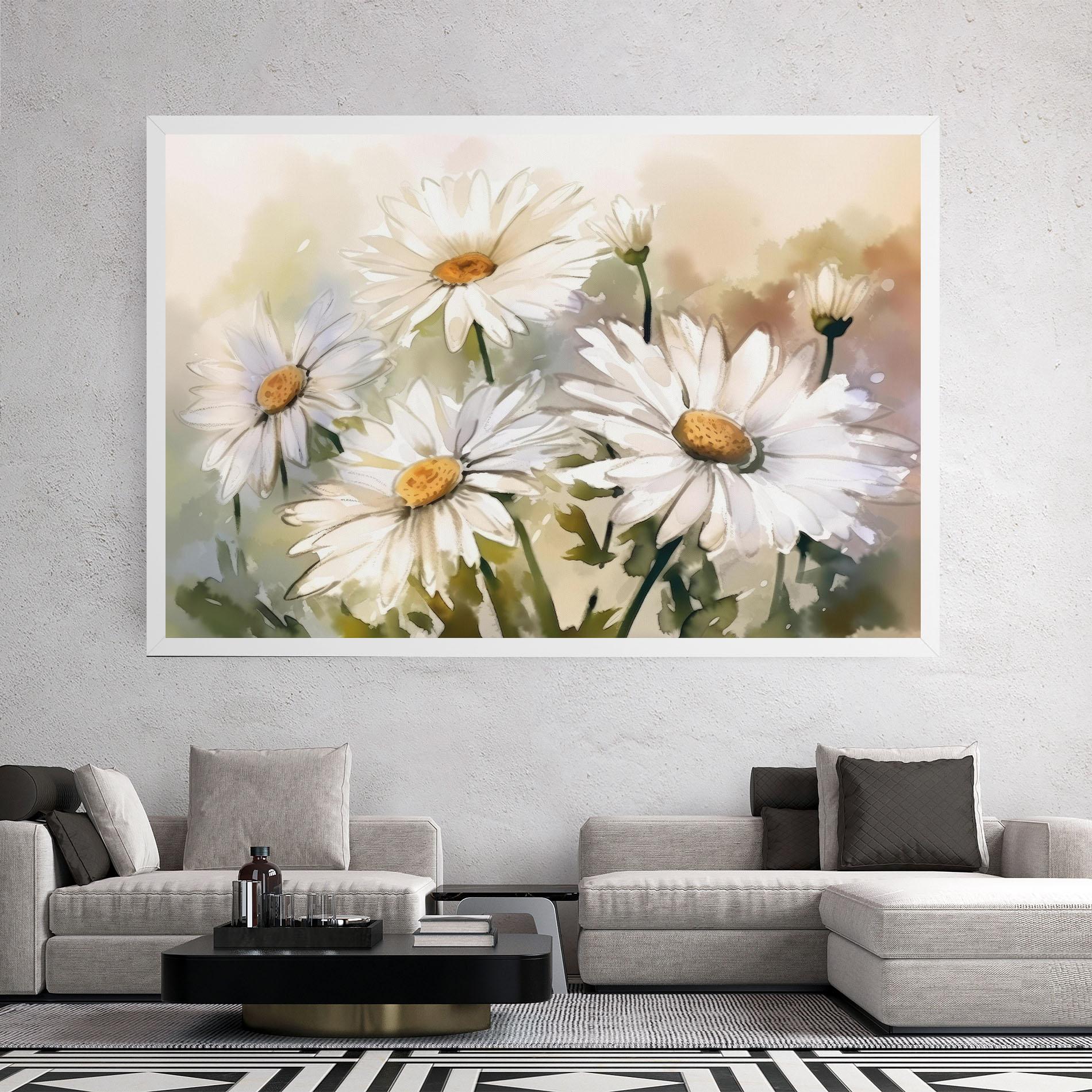 Vászonkép Daisy Painting mockup 2