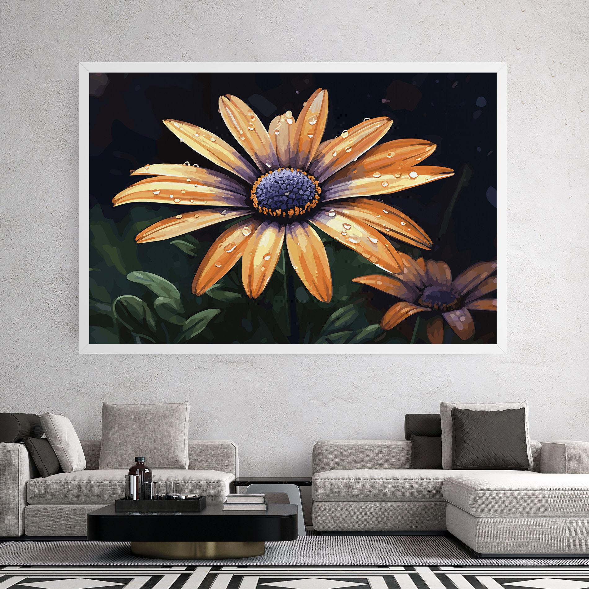 Vászonkép Orange Pretty Daisy mockup 2