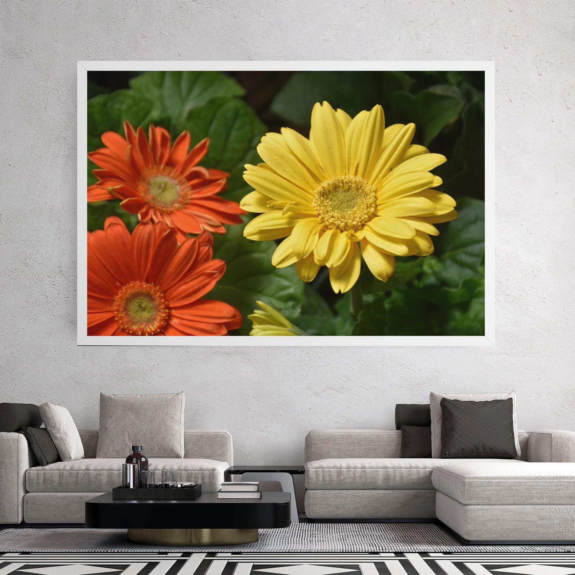 Vászonkép Orange Yellow Daisy mockup 2