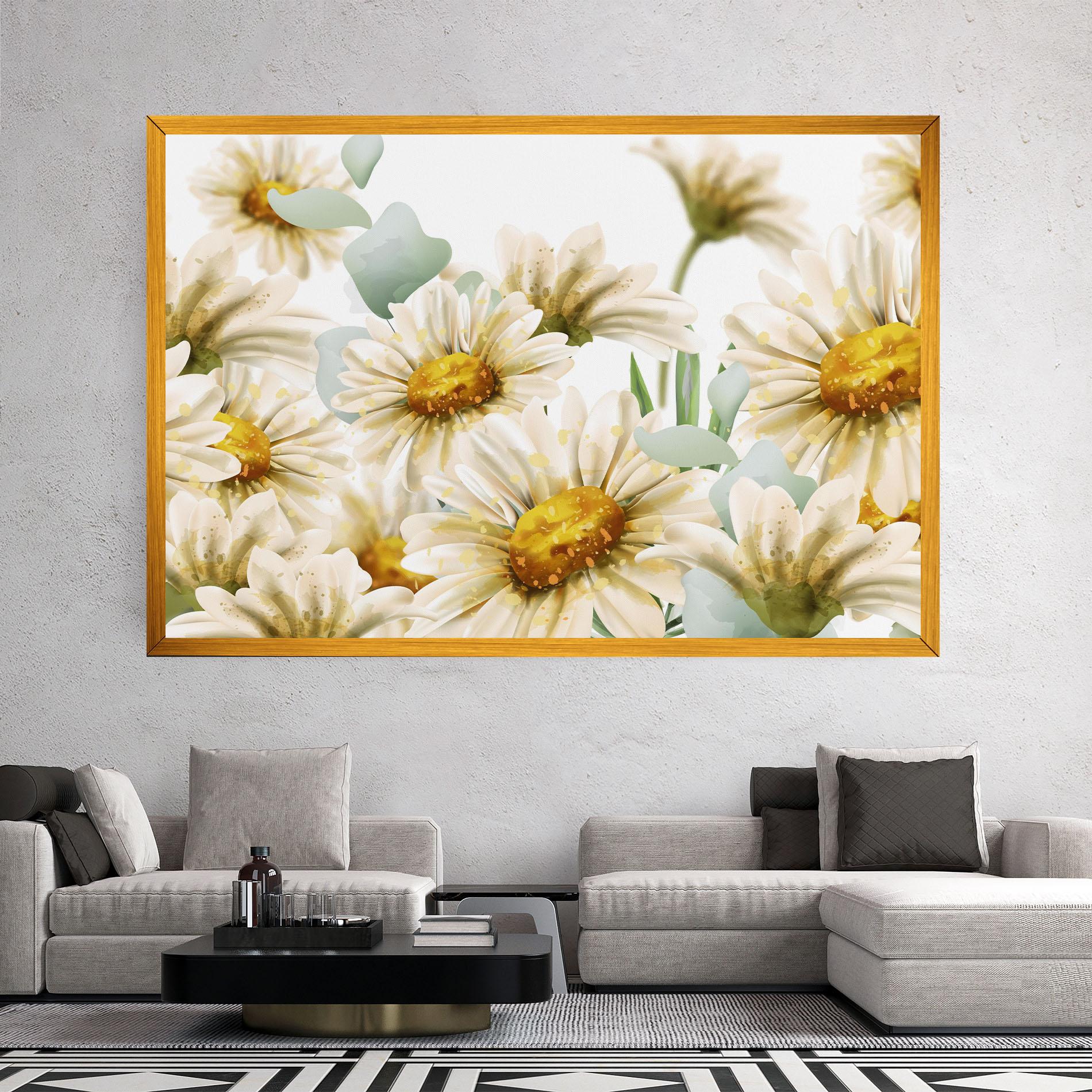 Vászonkép Beautiful Daisy Art mockup 2