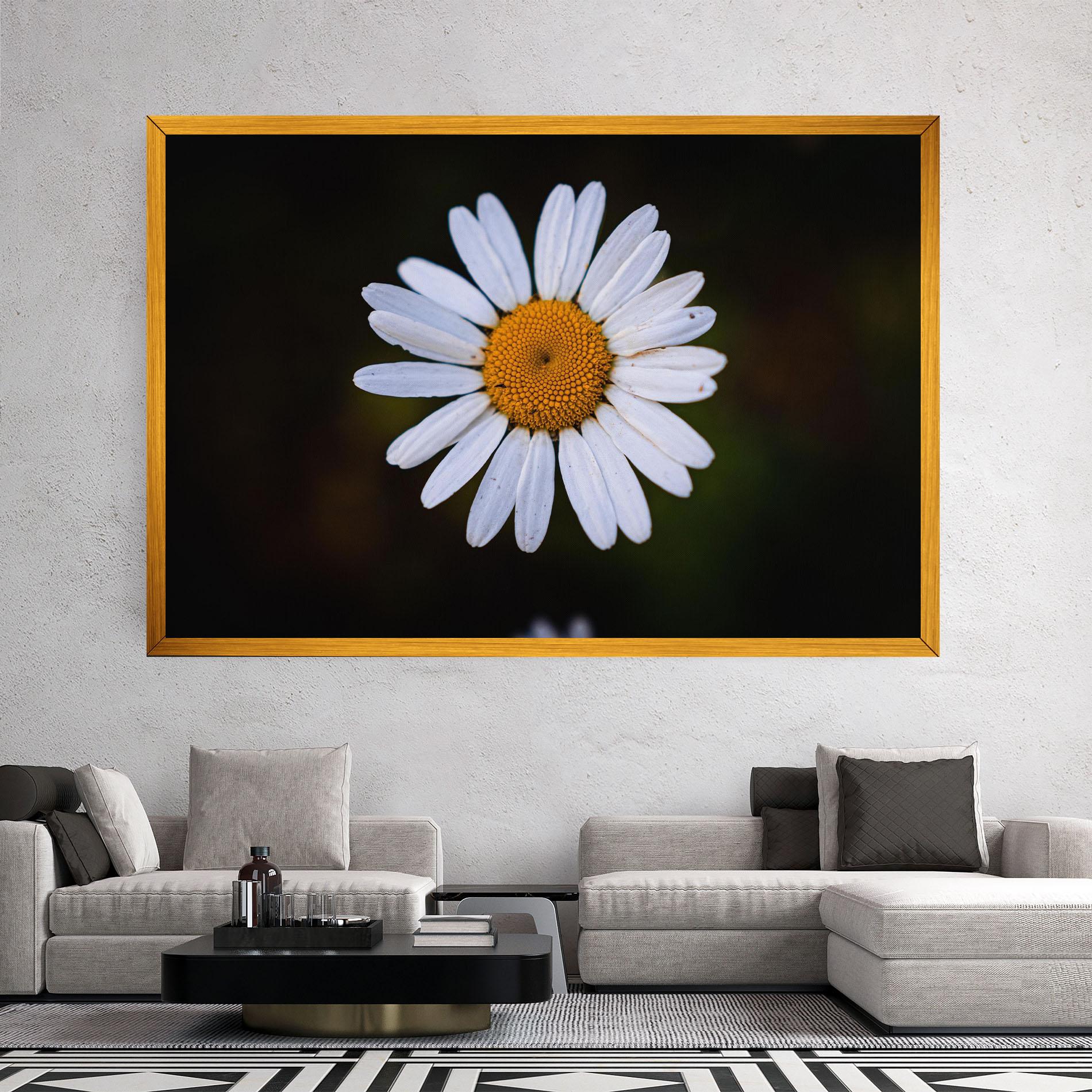Vászonkép Big Yellow Center Daisy mockup 2