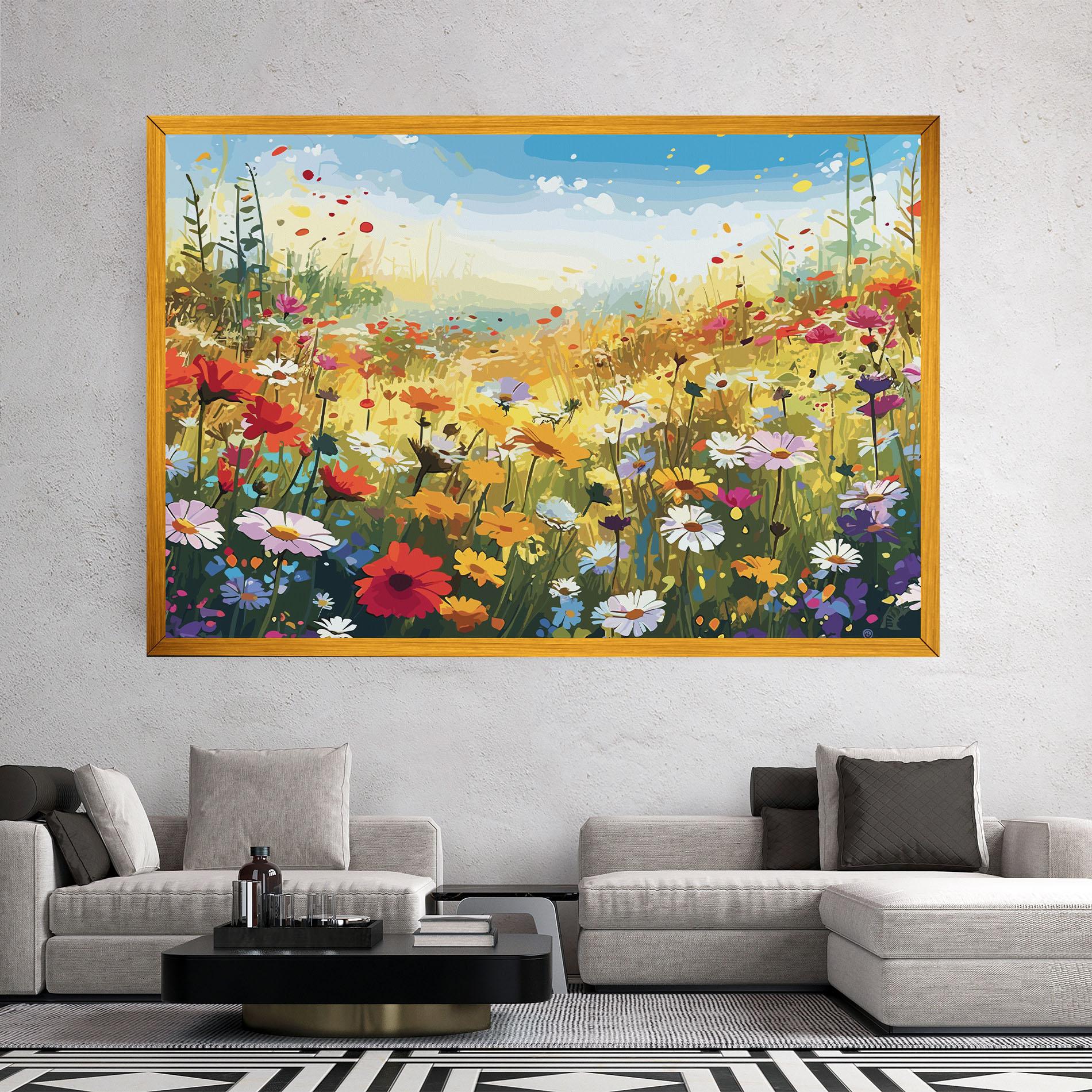 Vászonkép Colorful Daisy Mix mockup 2