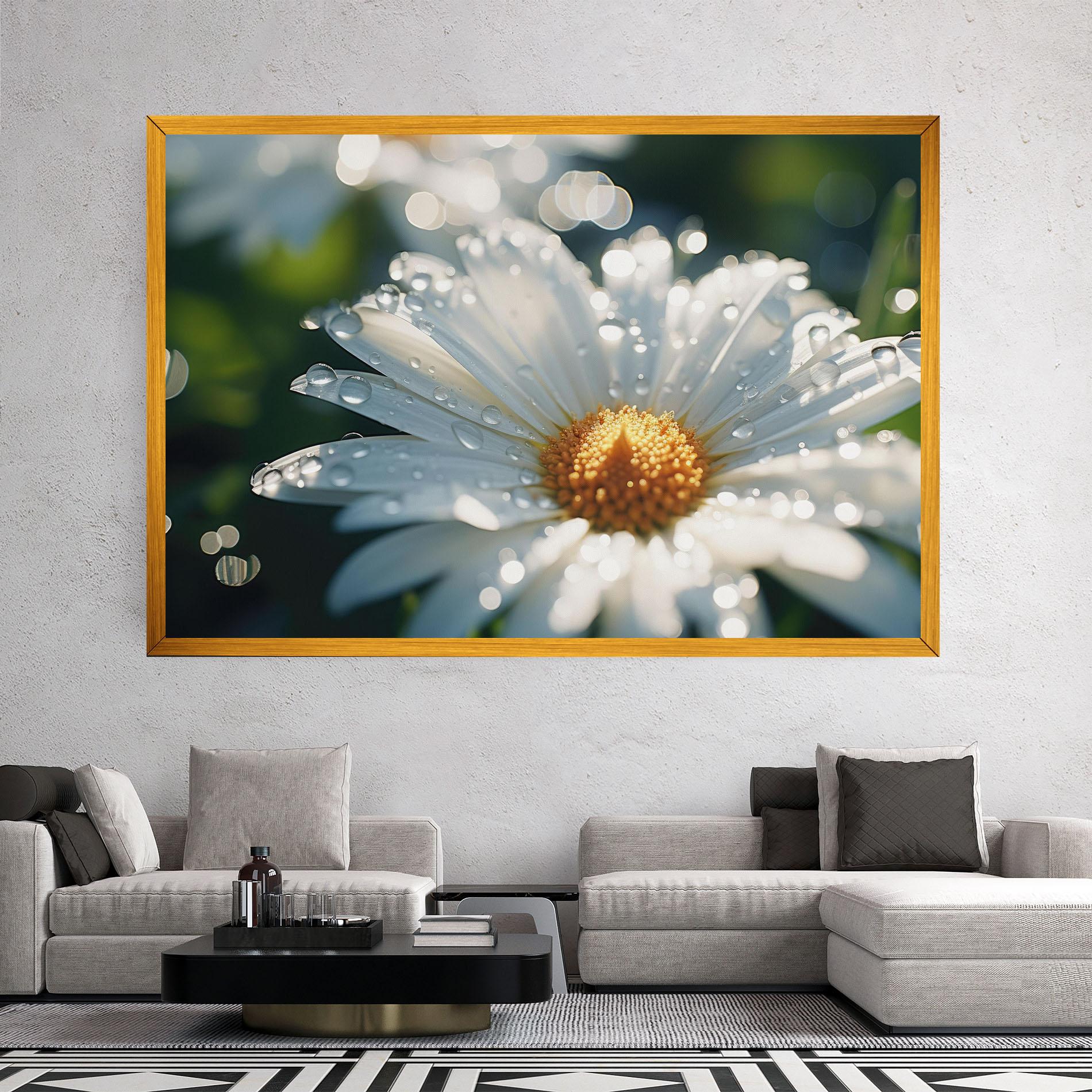 Vászonkép Daisy After Rain Close Up mockup 2