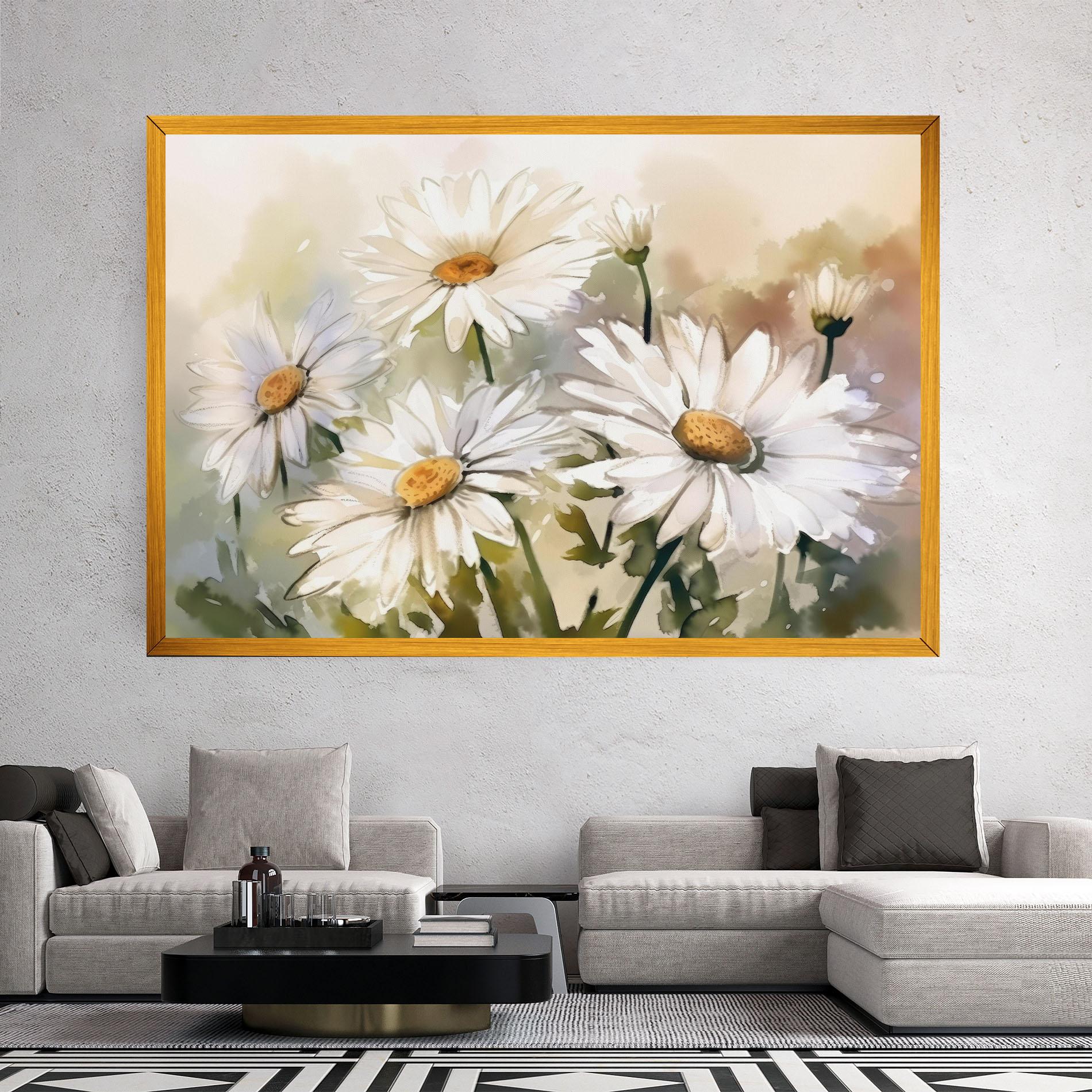 Vászonkép Daisy Painting mockup 2