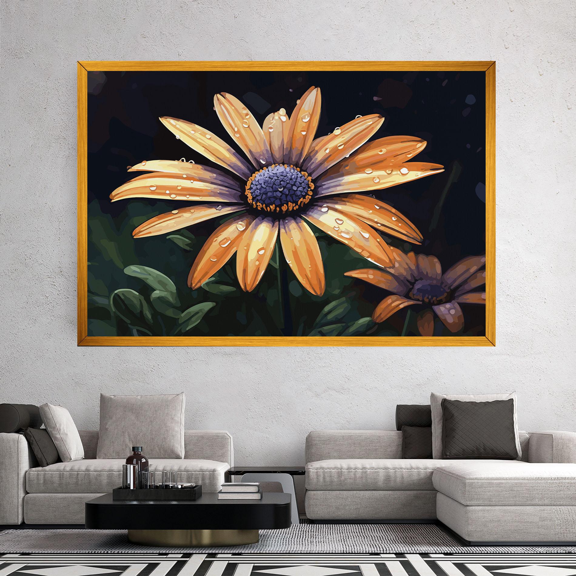 Vászonkép Orange Pretty Daisy mockup 2