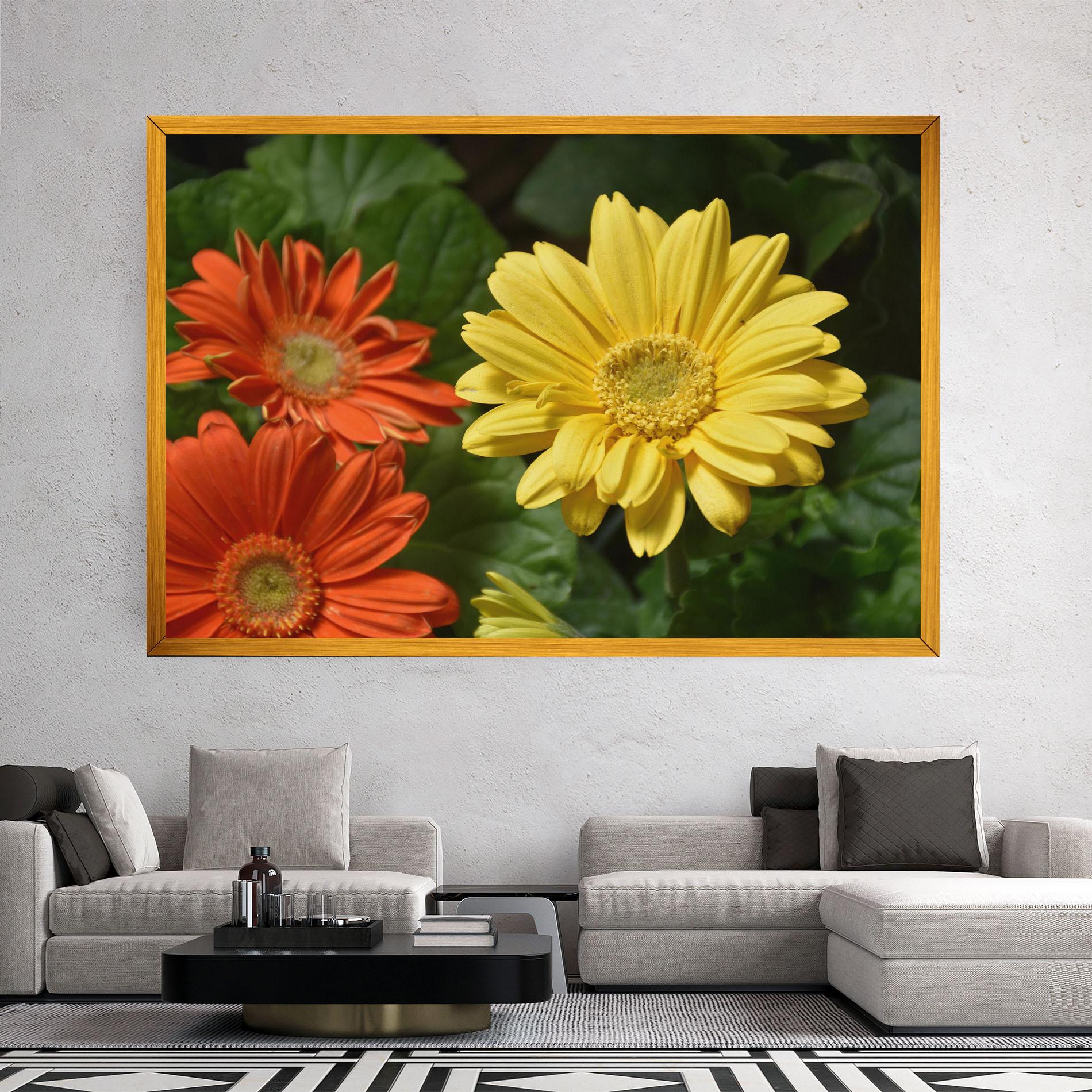 Vászonkép Orange Yellow Daisy mockup 2