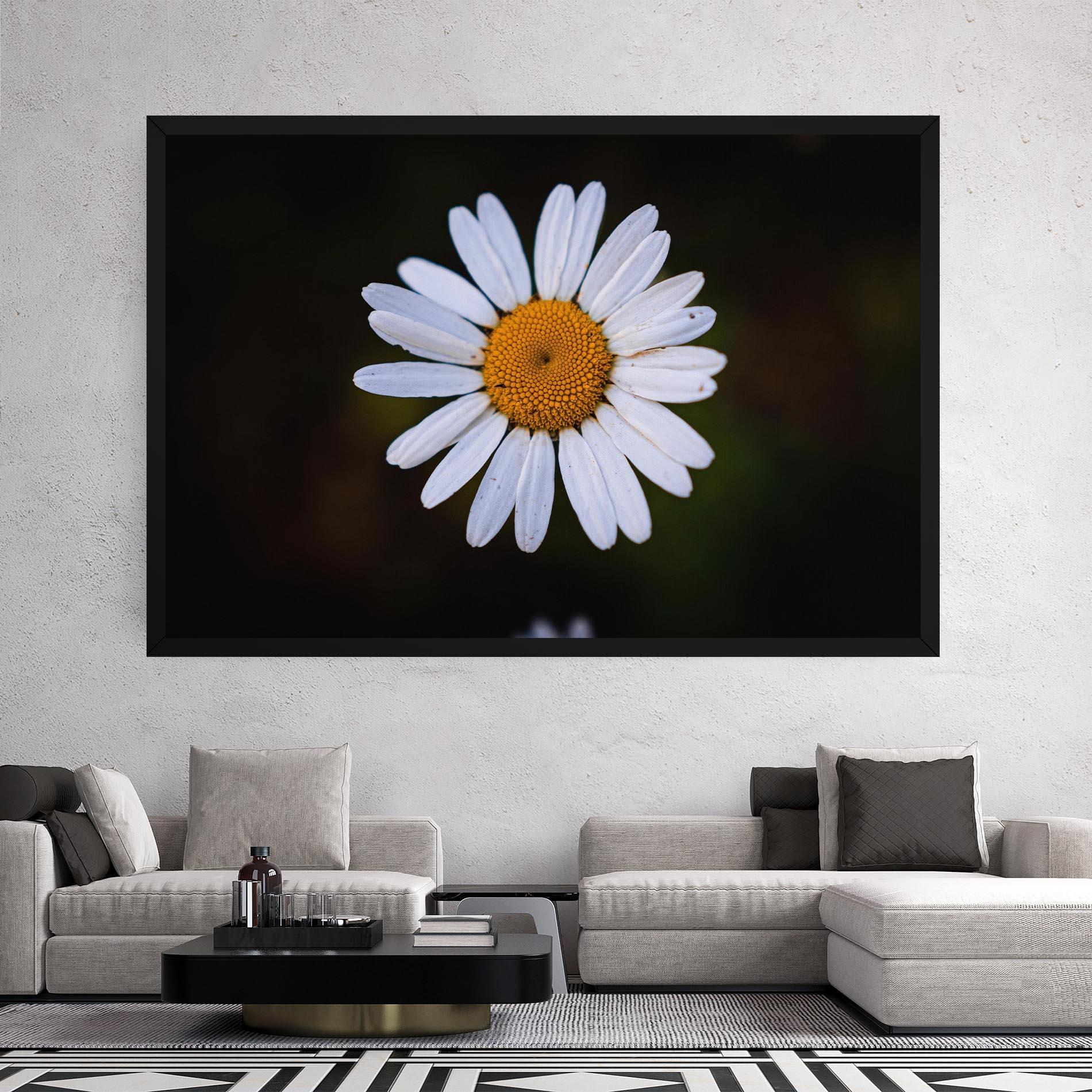Vászonkép Big Yellow Center Daisy mockup 2