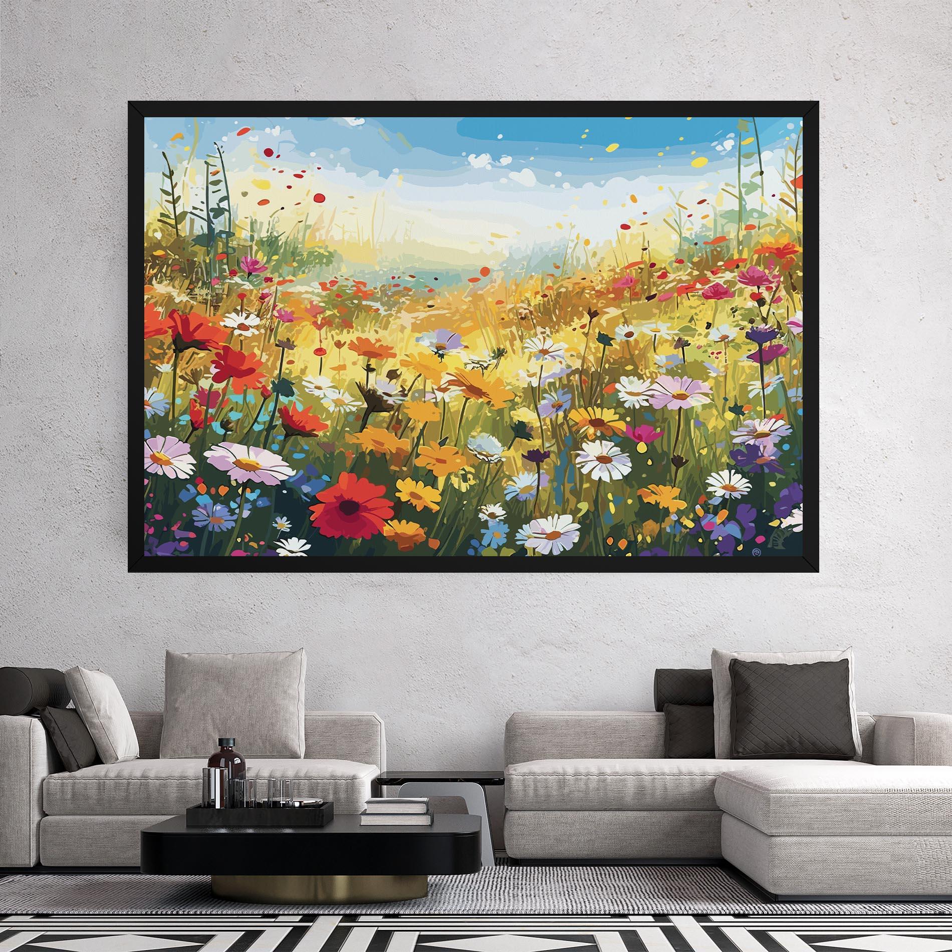 Vászonkép Colorful Daisy Mix mockup 2