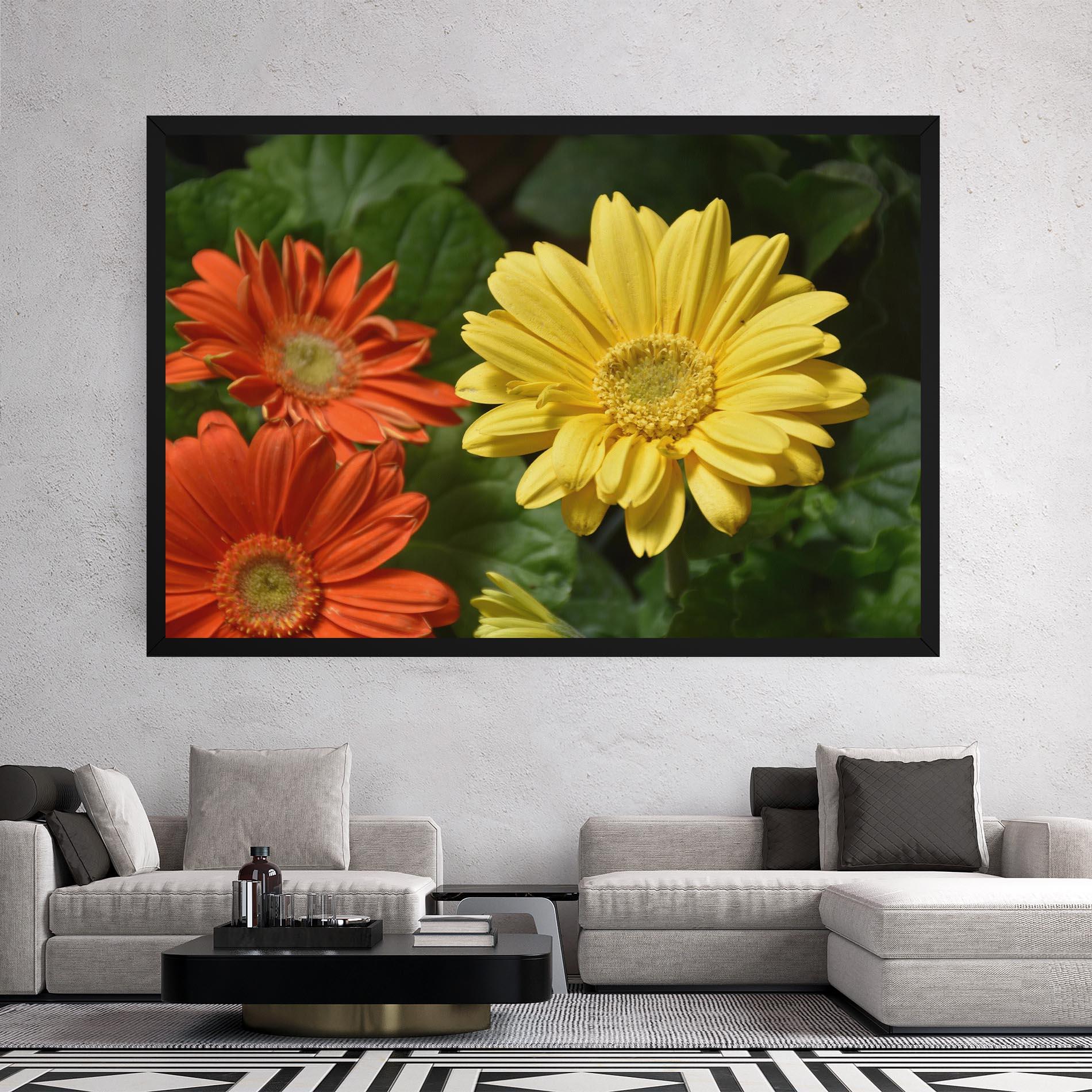 Vászonkép Orange Yellow Daisy mockup 2