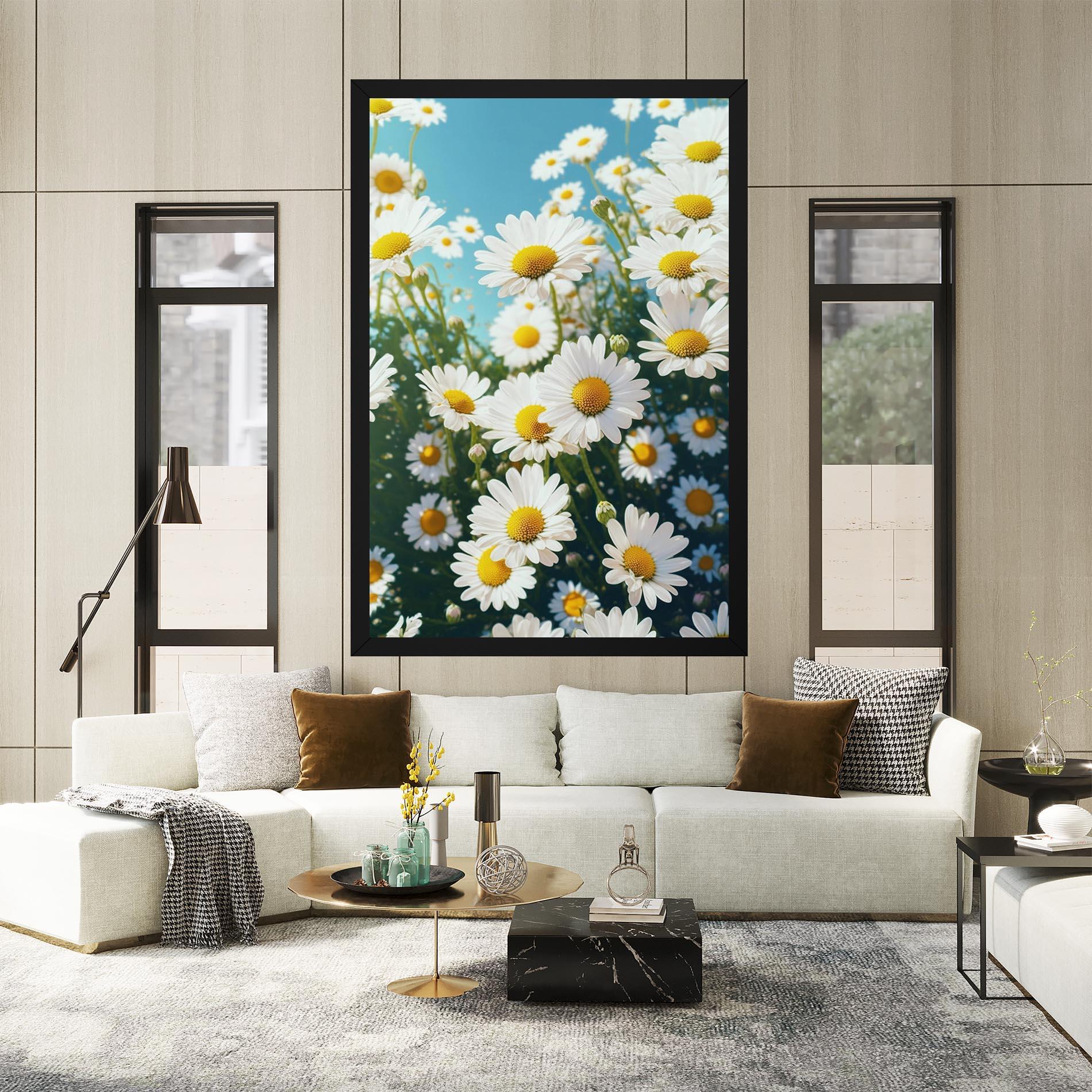 Vászonkép Daisy Field View mockup 2