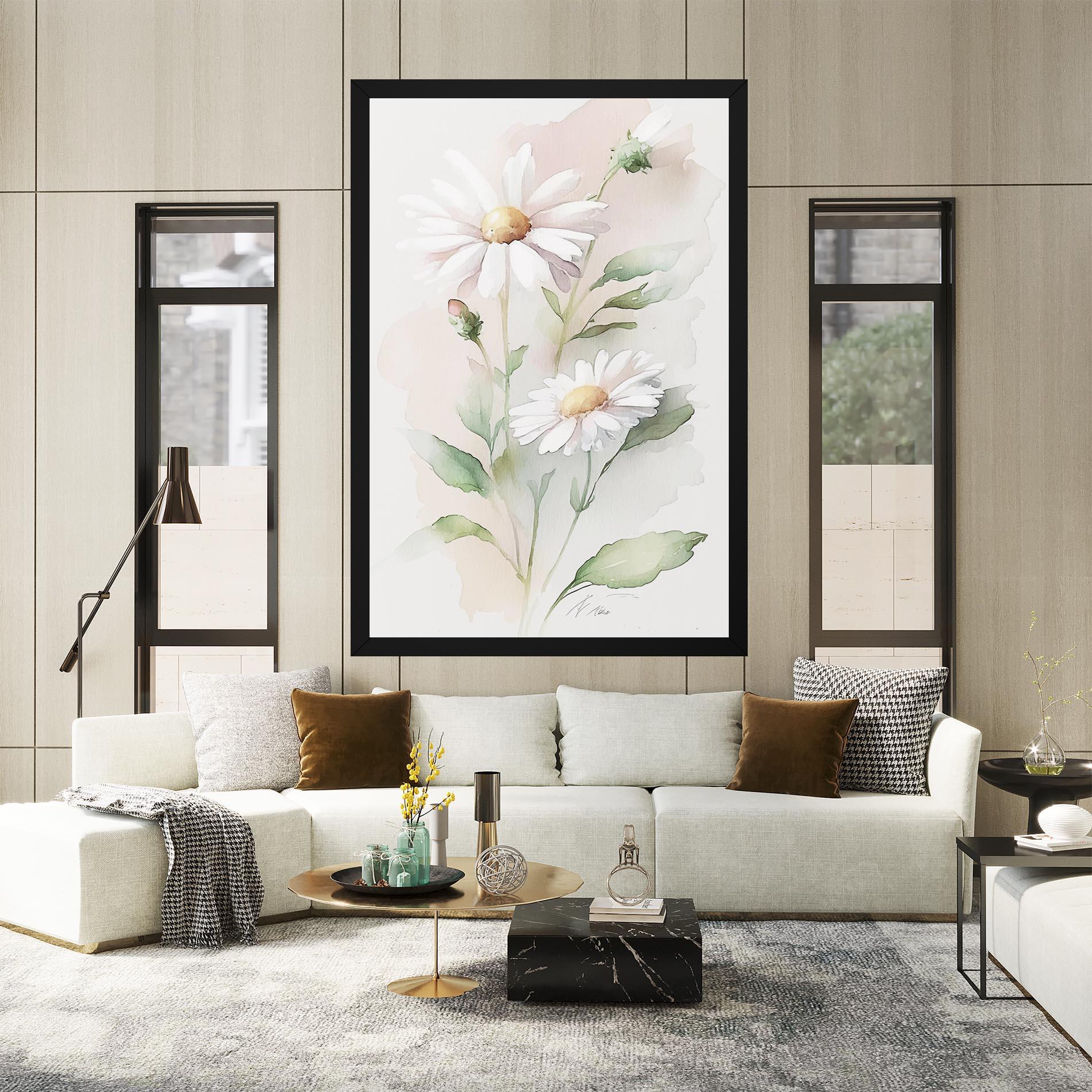 Vászonkép Painted Pretty Daisy mockup 2