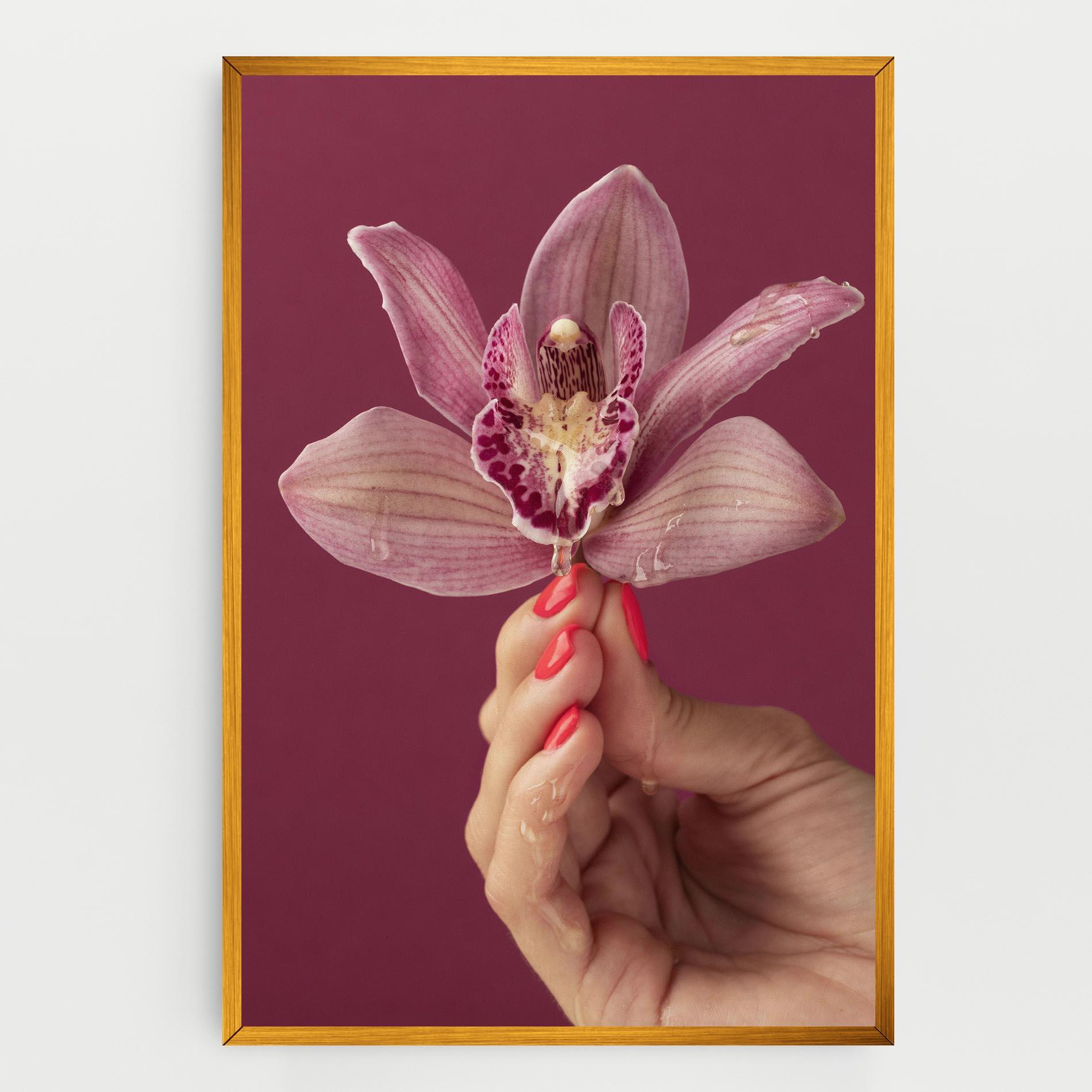 Vászonkép Orchid Holding mockup 0