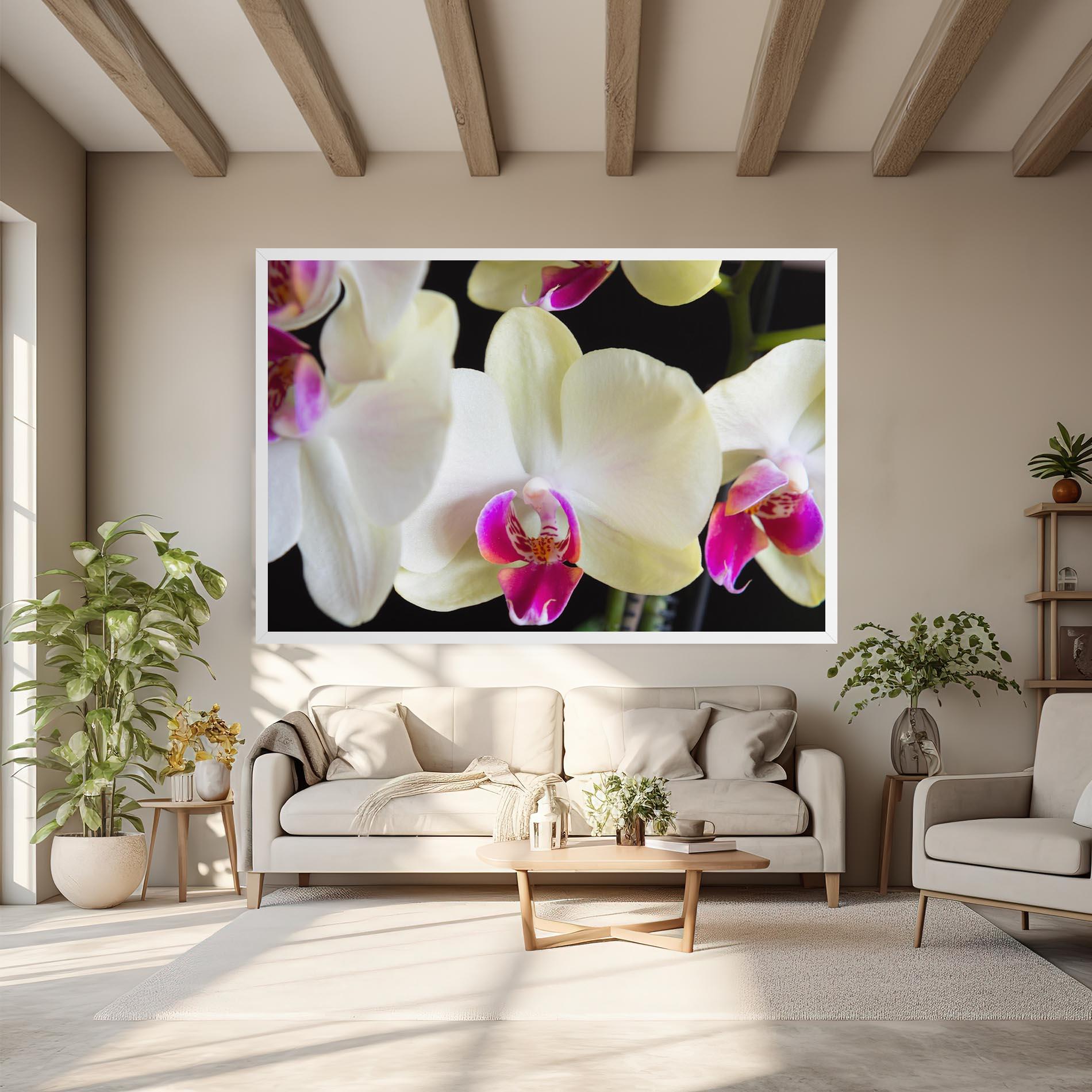 Vászonkép Cream Purple Orchids mockup 6