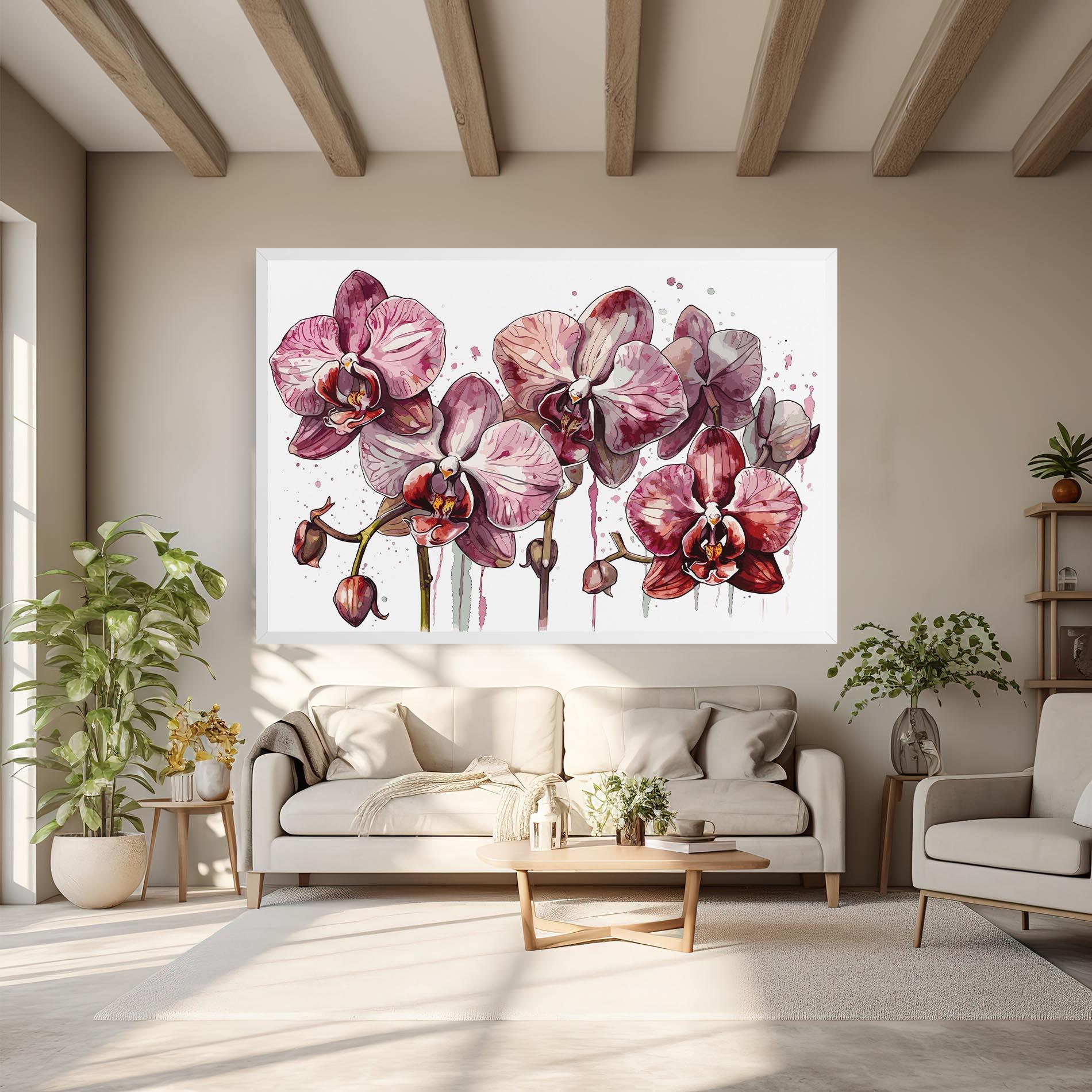 Vászonkép Orchid Art mockup 6