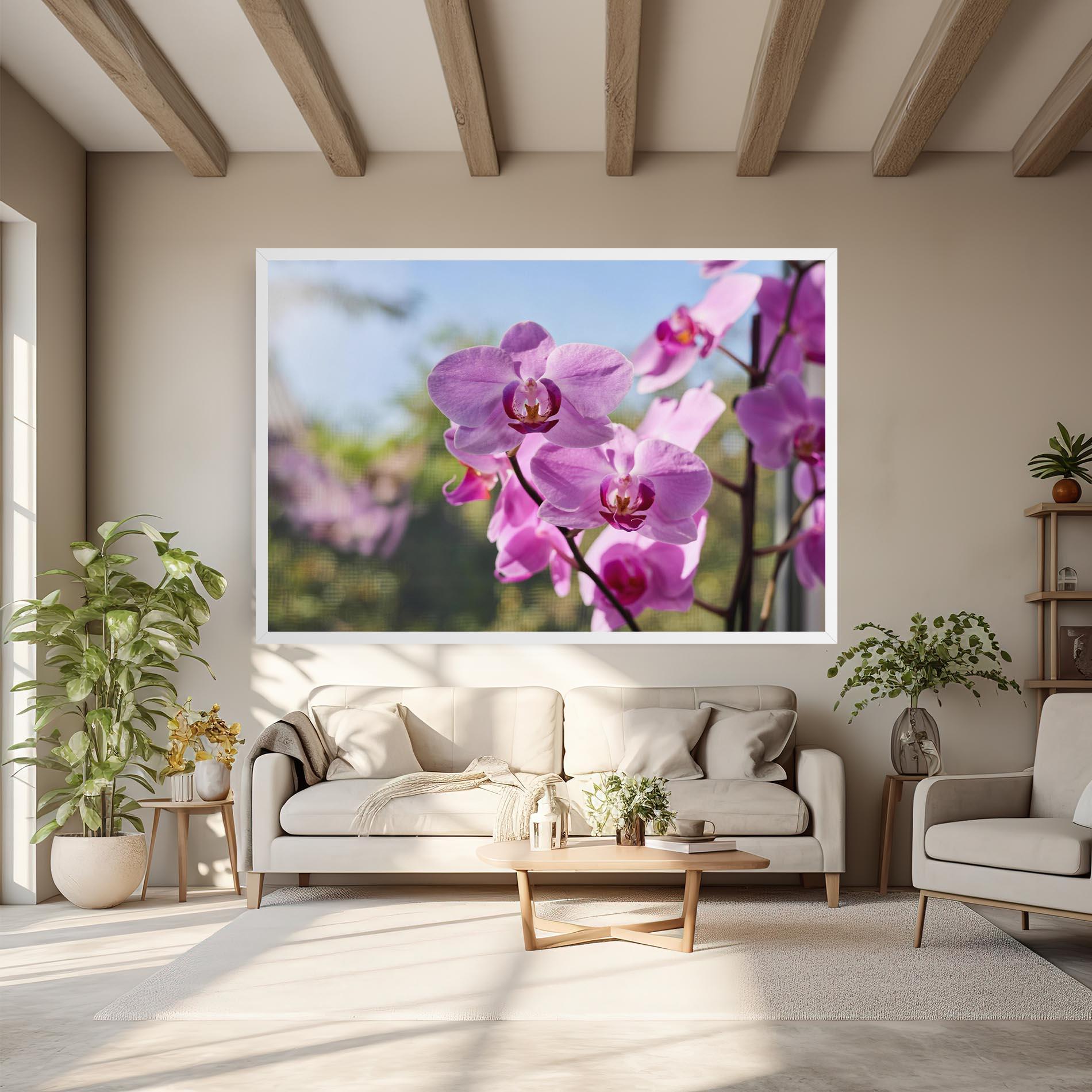 Vászonkép Orchids In The Garden mockup 6