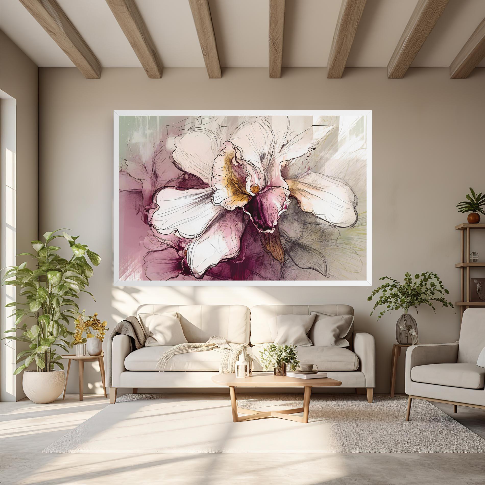 Vászonkép Painted Purple Orchid mockup 6