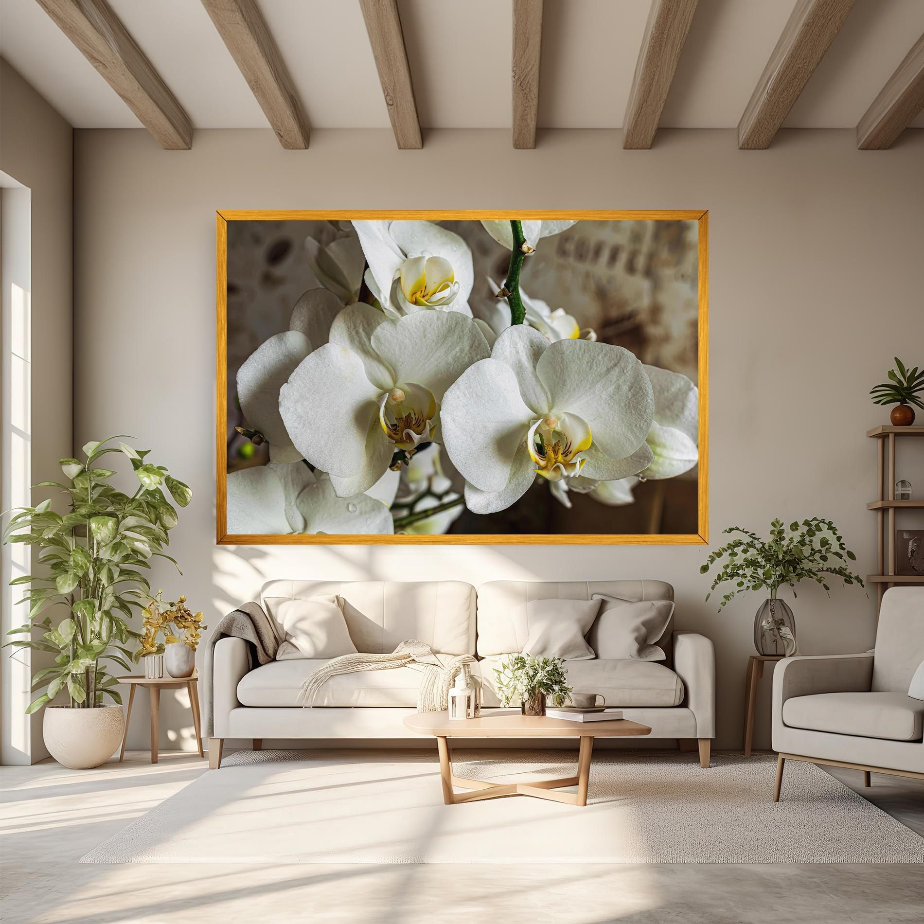 Beautiful White Orchids mockup 6