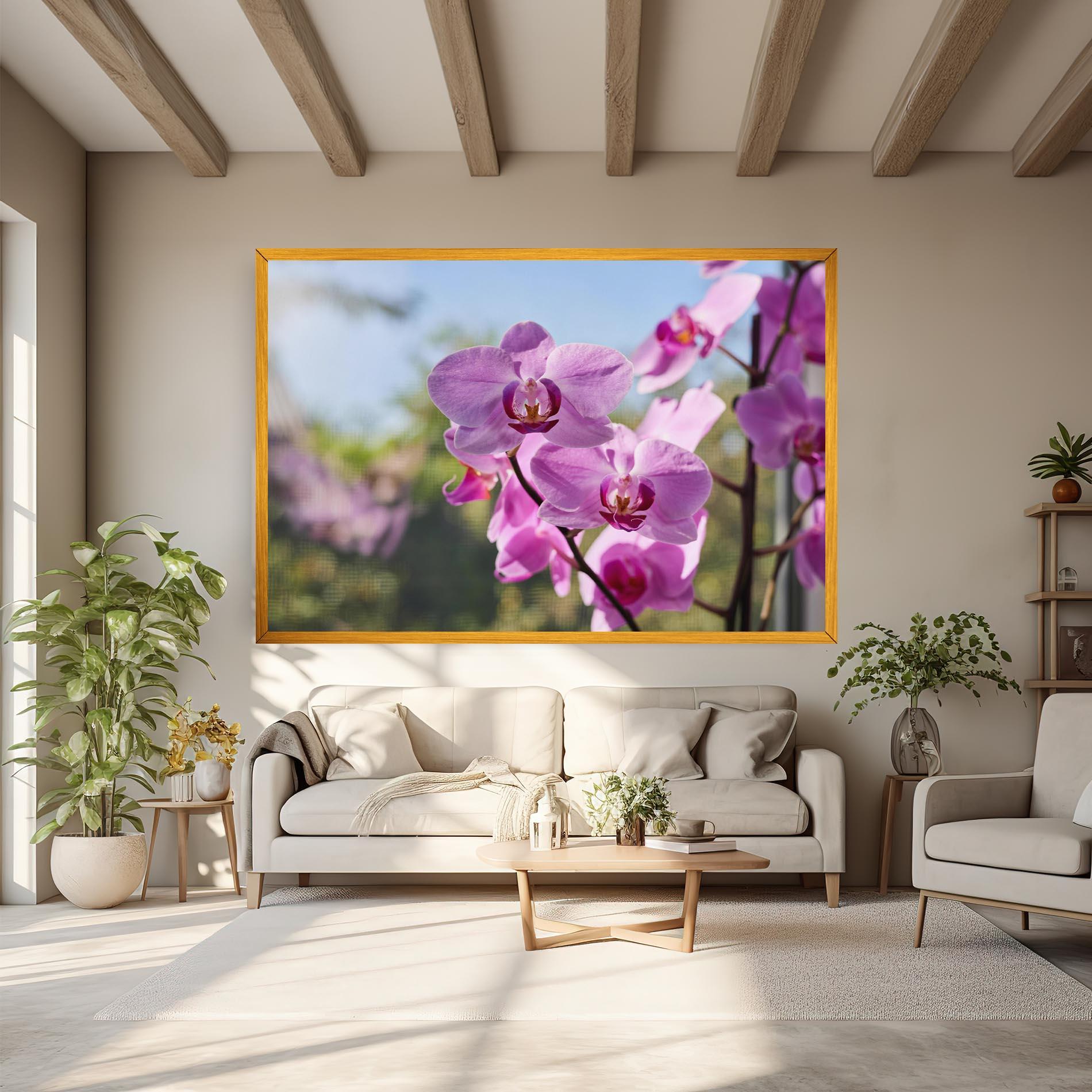Vászonkép Orchids In The Garden mockup 6