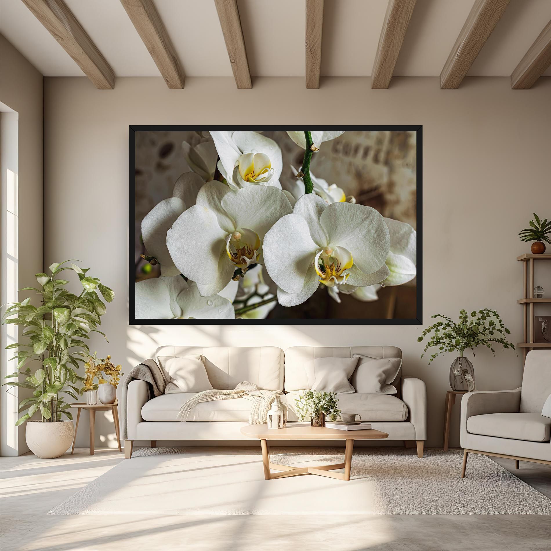 Beautiful White Orchids mockup 6