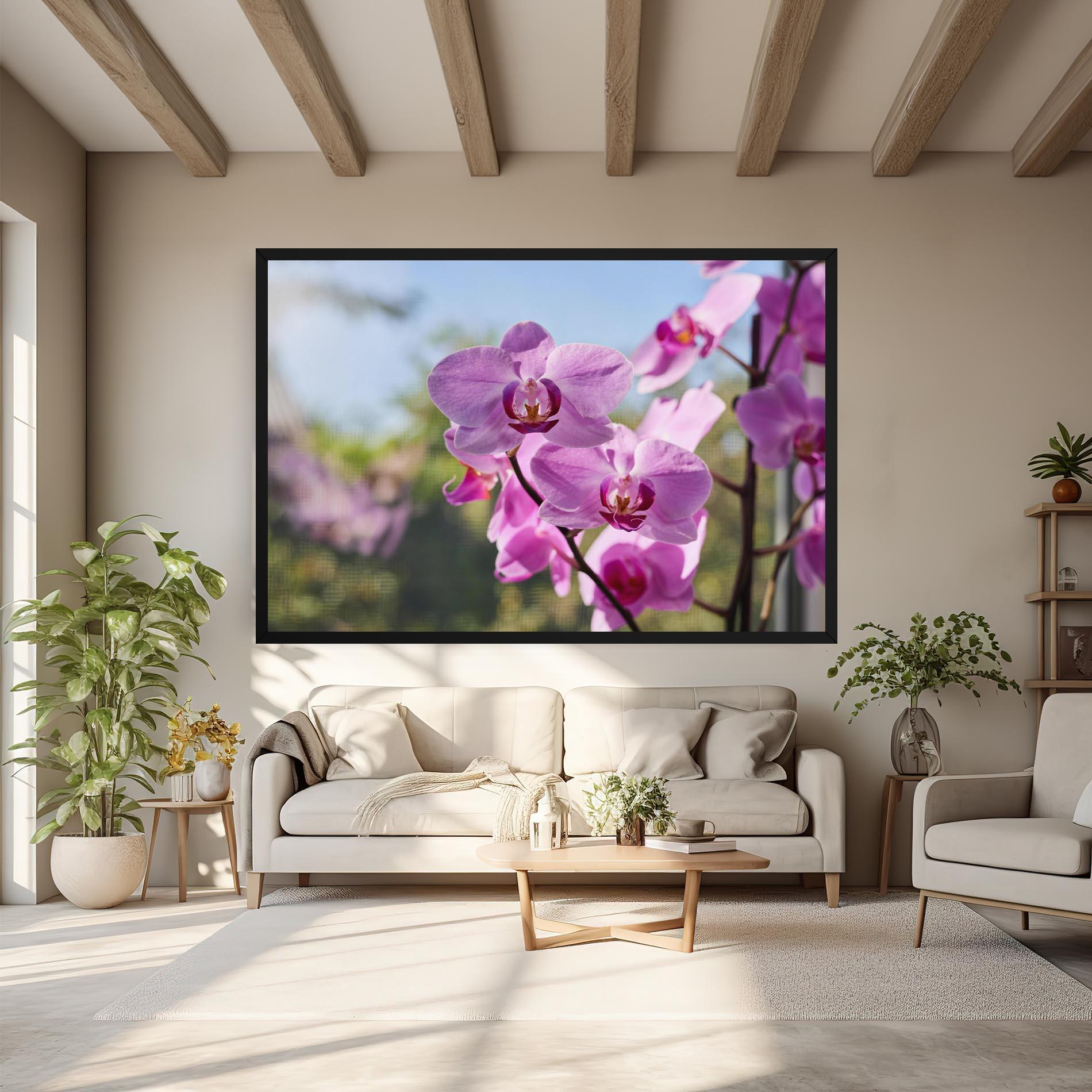 Vászonkép Orchids In The Garden mockup 6