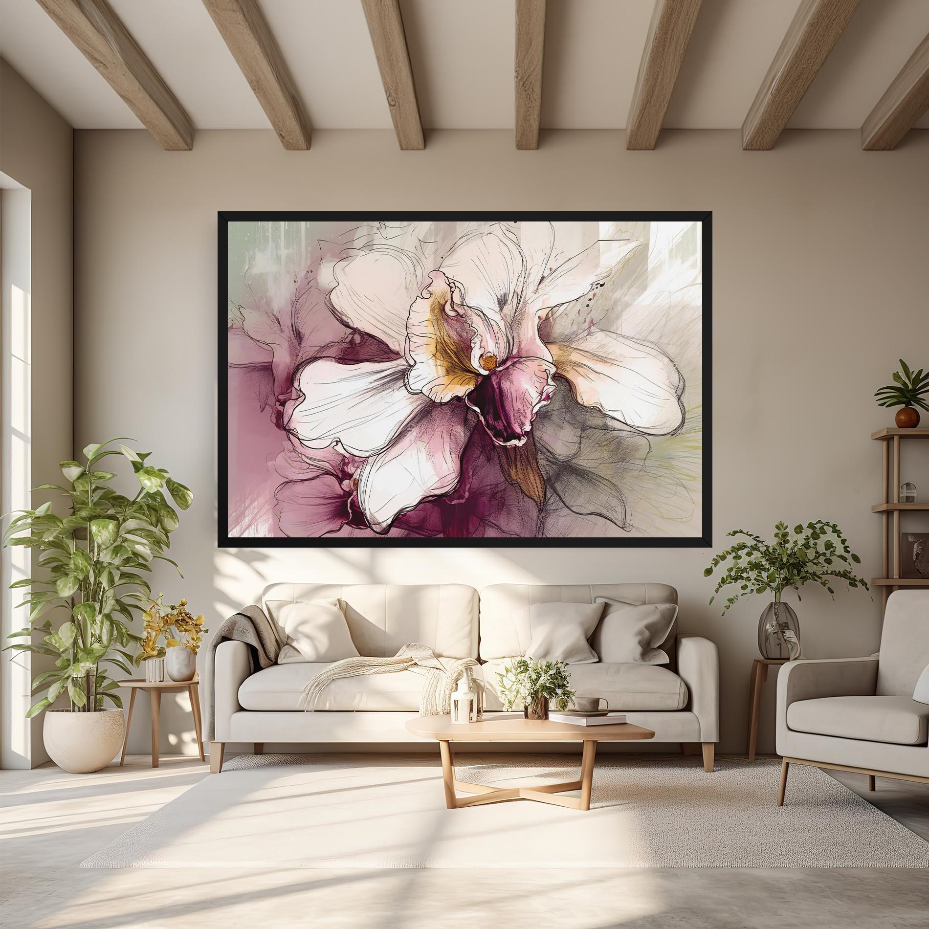 Vászonkép Painted Purple Orchid mockup 6