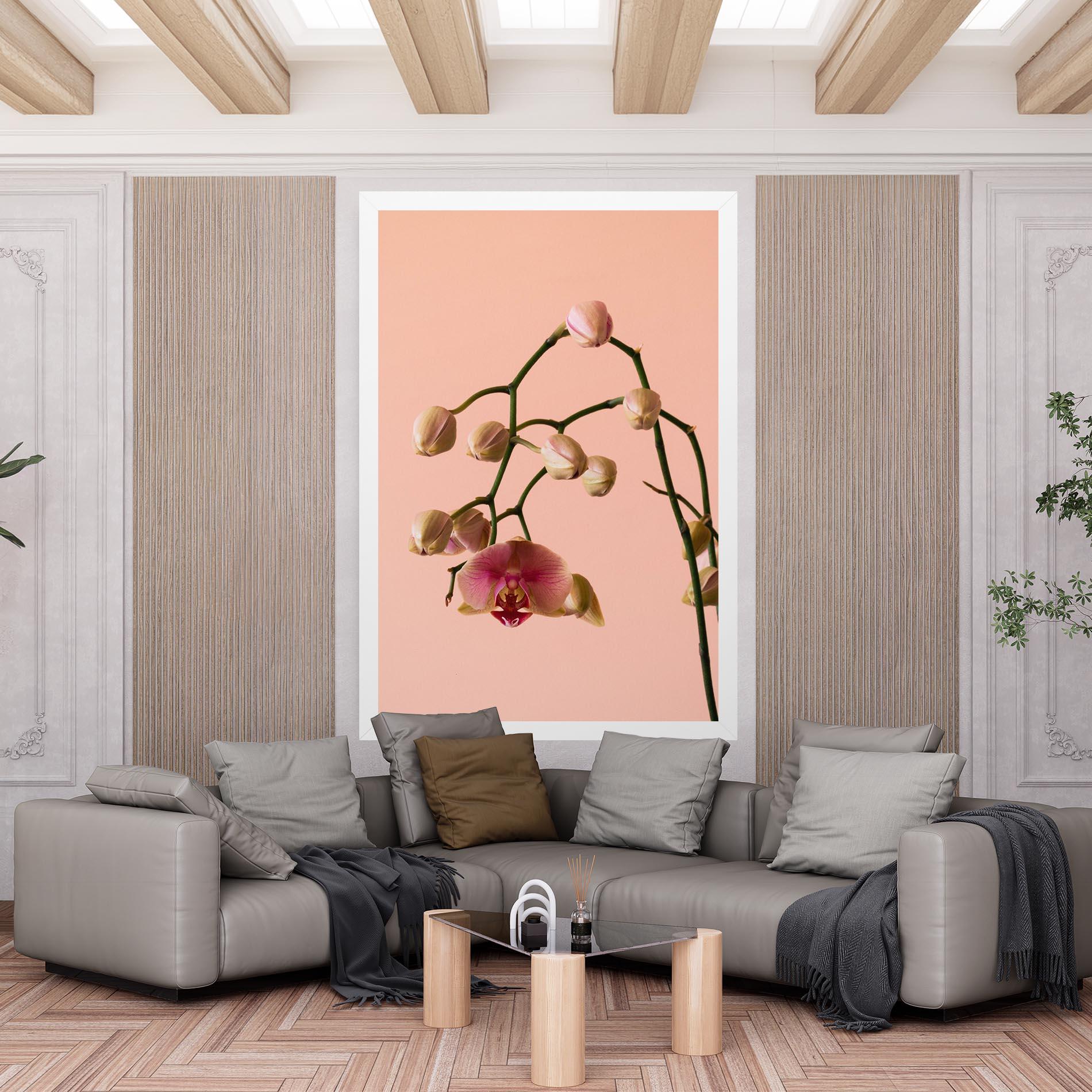 Vászonkép Orchids On Pink mockup 6