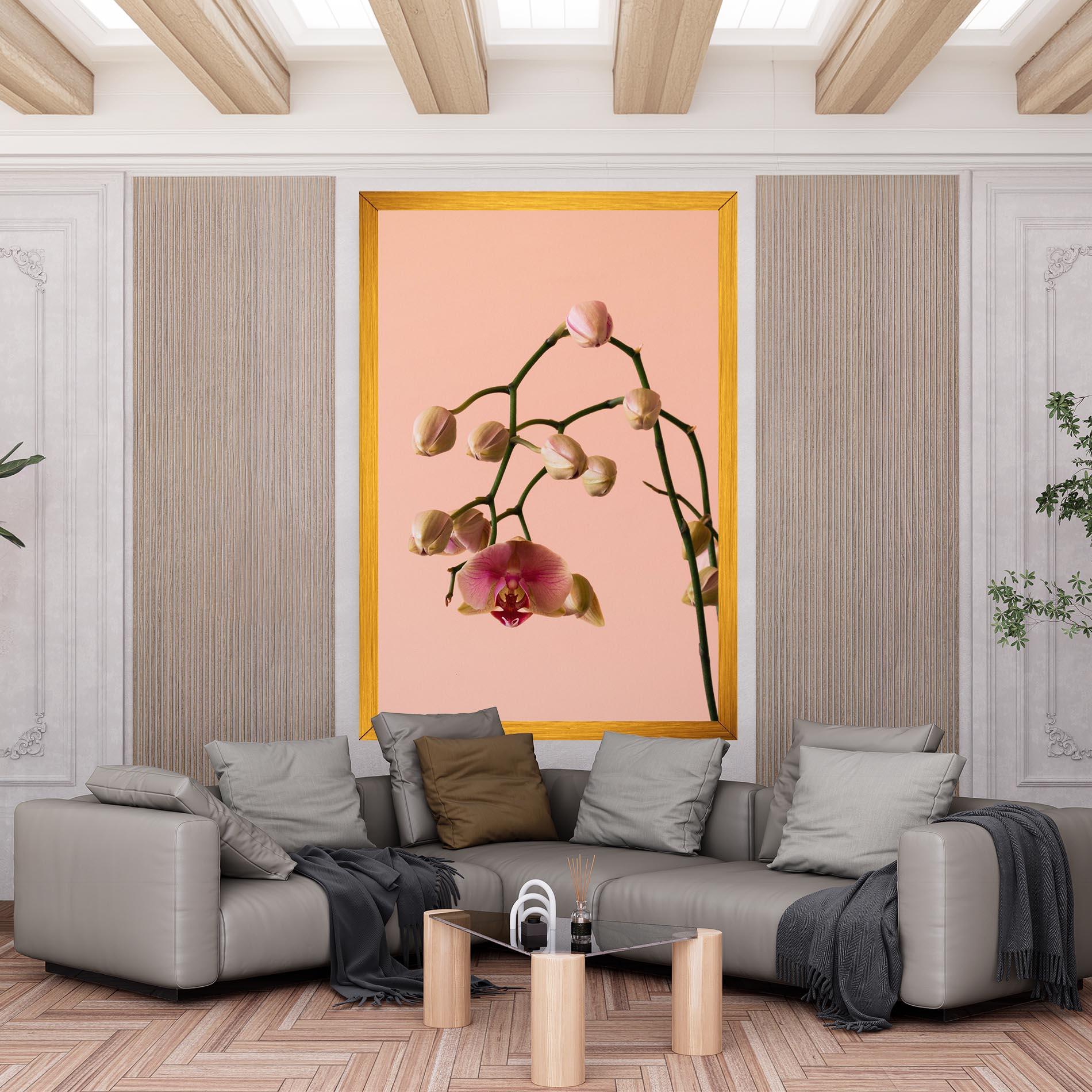 Vászonkép Orchids On Pink mockup 6