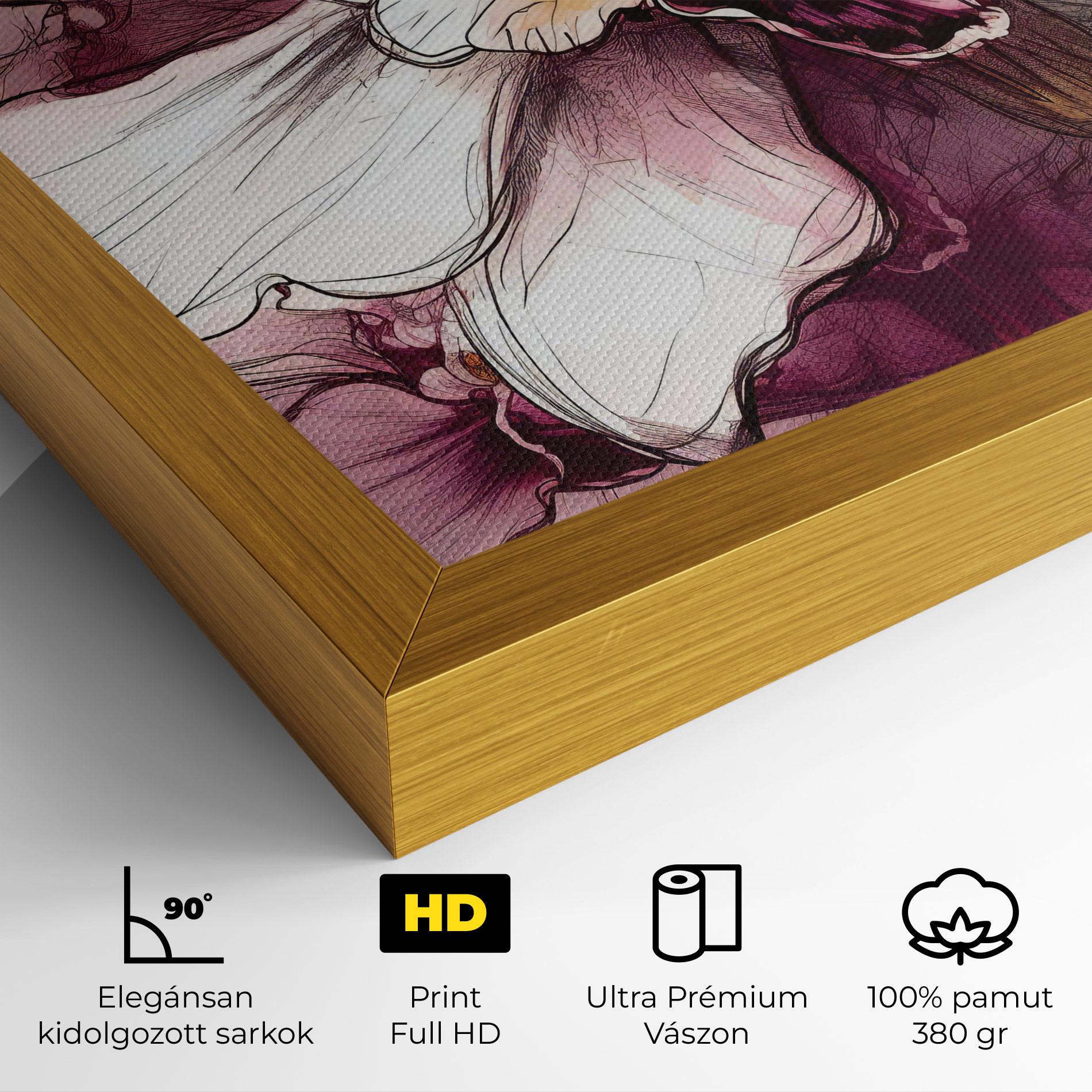 Vászonkép Painted Purple Orchid mockup 4