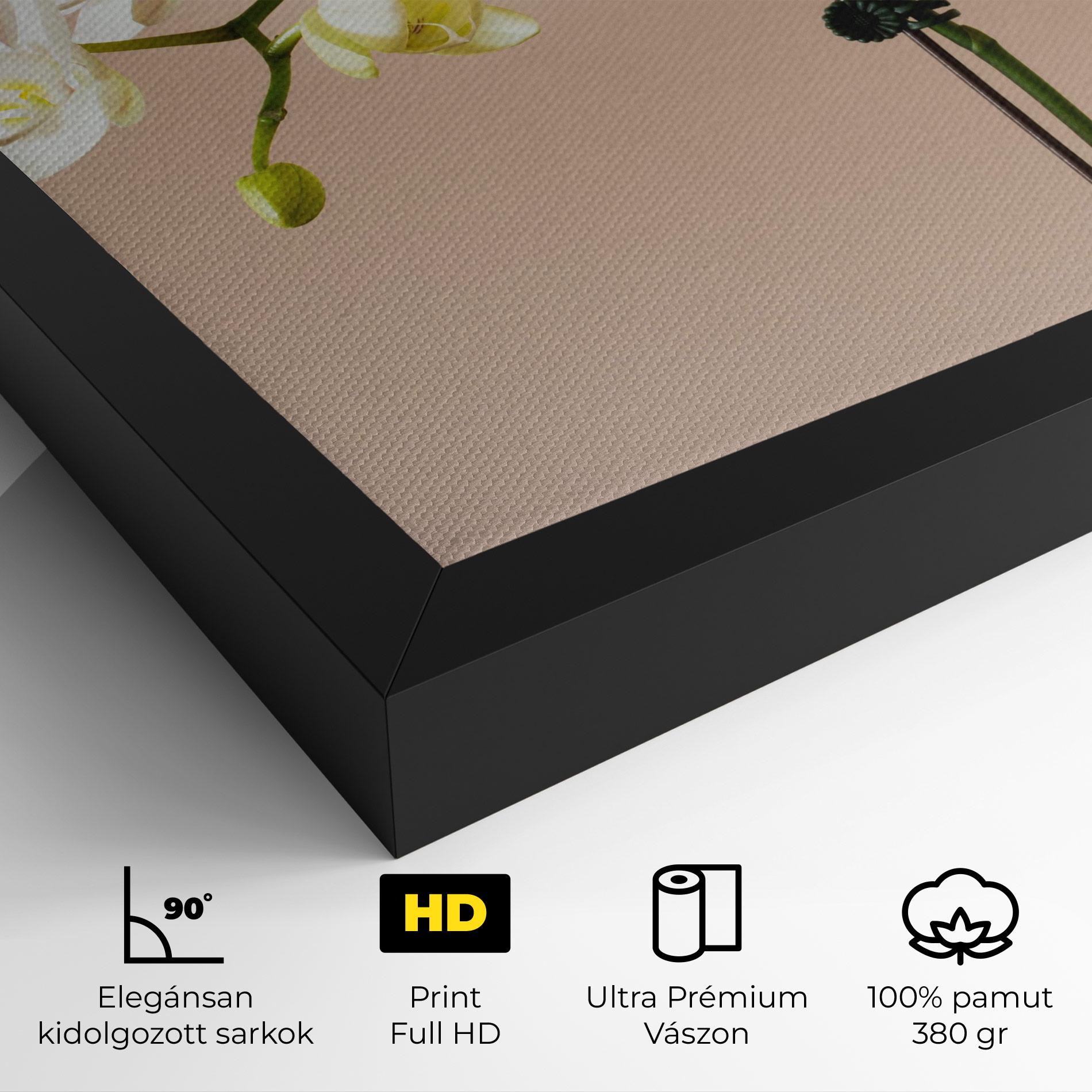 Vászonkép Cream Orchid On Pink mockup 4