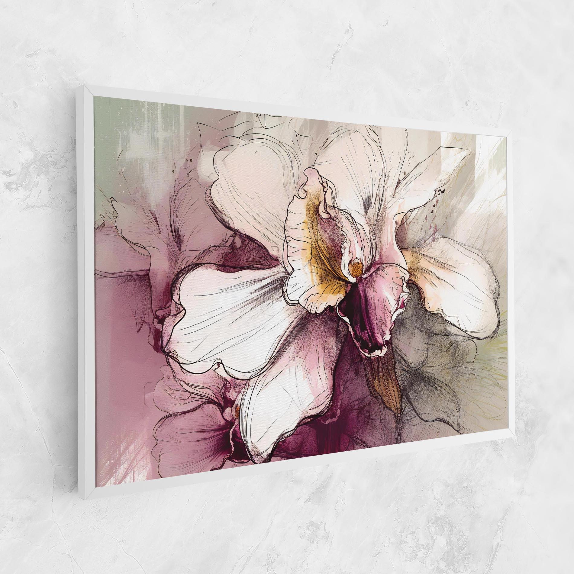 Vászonkép Painted Purple Orchid mockup 1