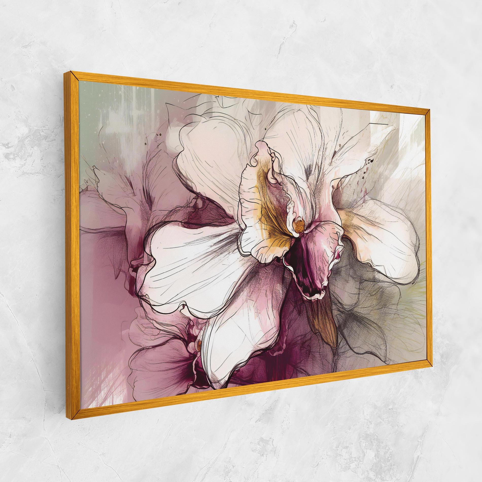 Vászonkép Painted Purple Orchid mockup 1