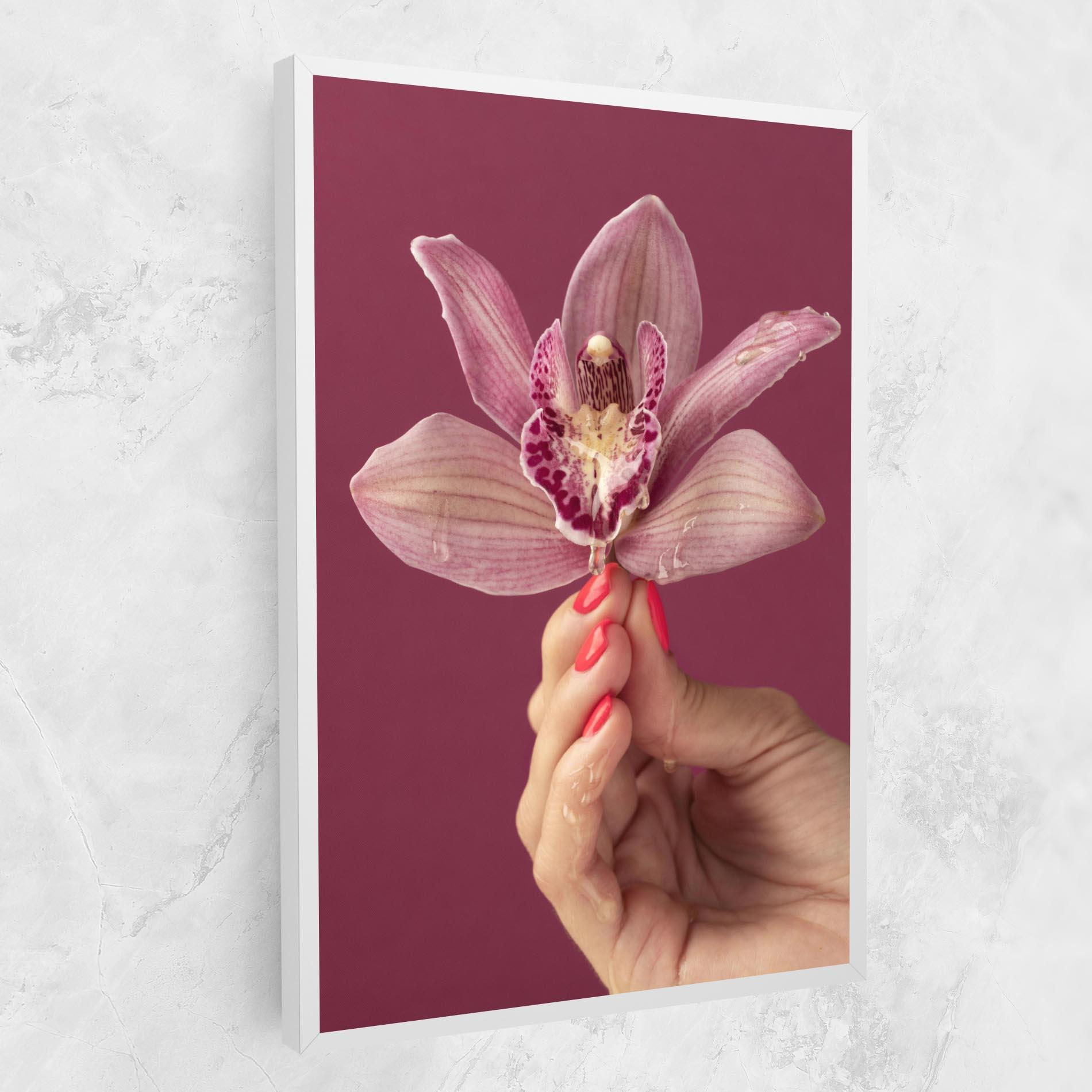 Vászonkép Orchid Holding mockup 1