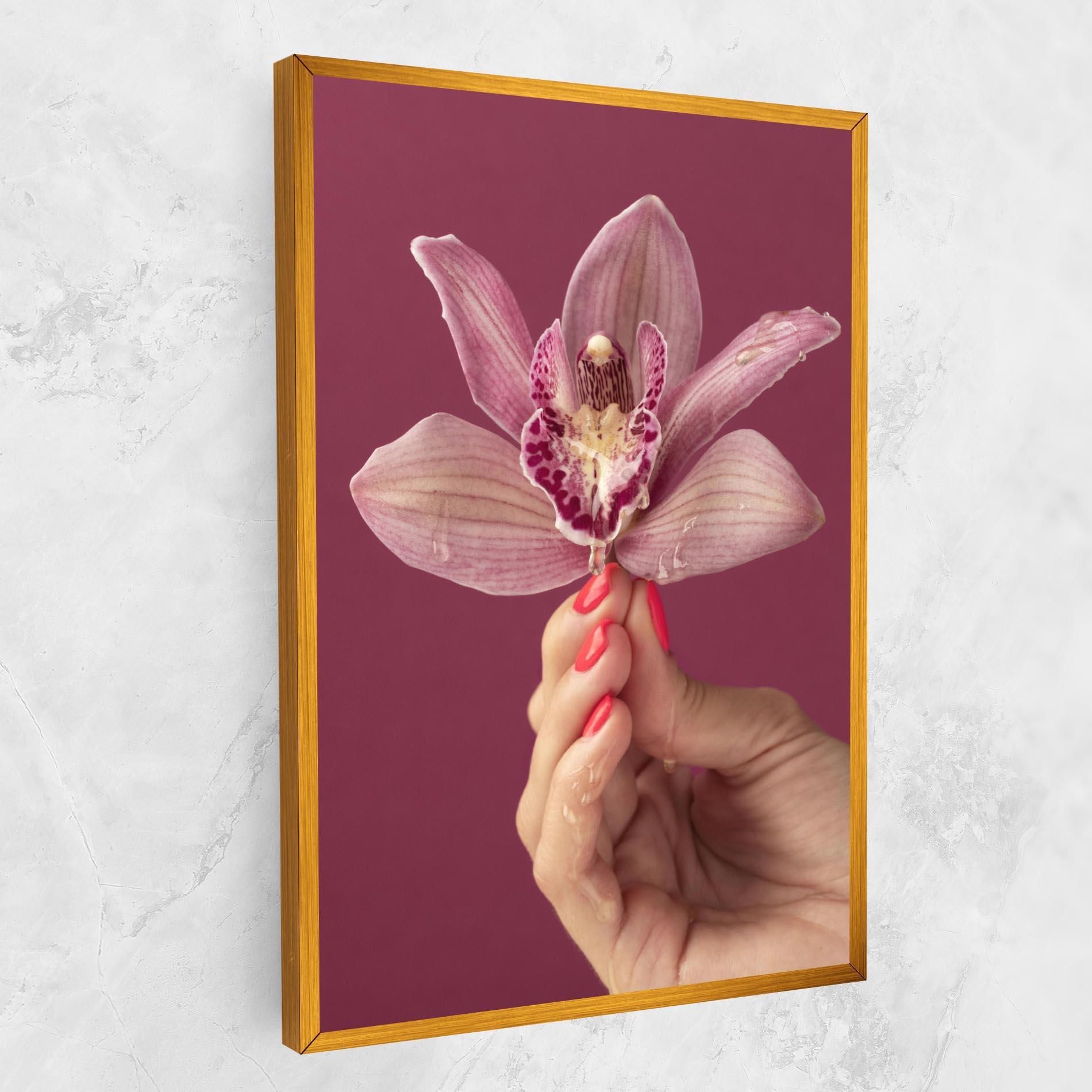 Vászonkép Orchid Holding mockup 1