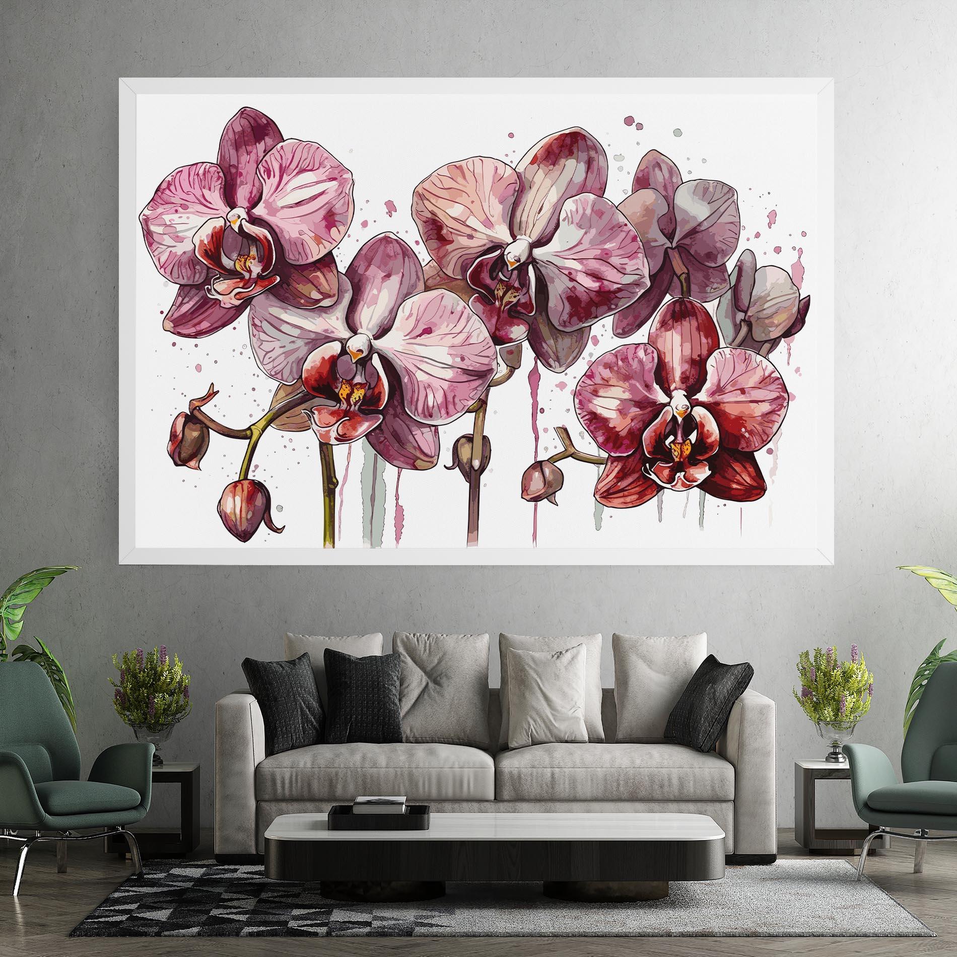 Vászonkép Orchid Art mockup 7