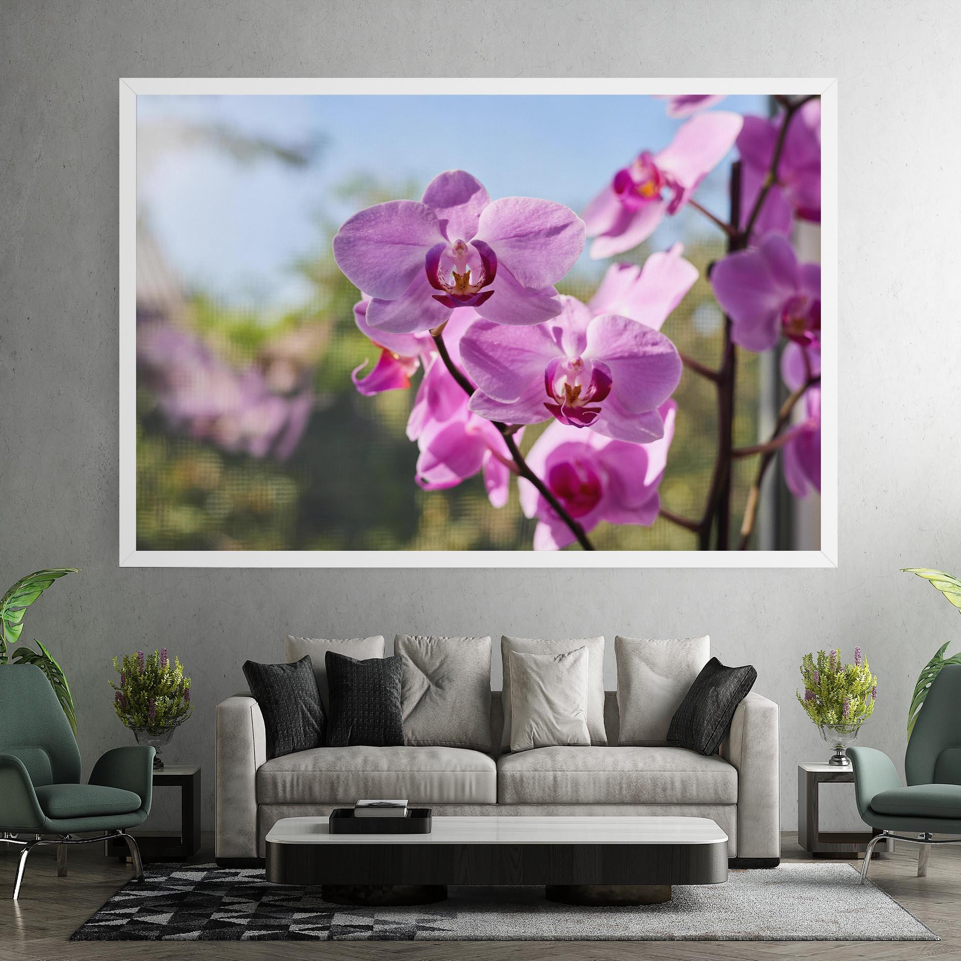 Vászonkép Orchids In The Garden mockup 7