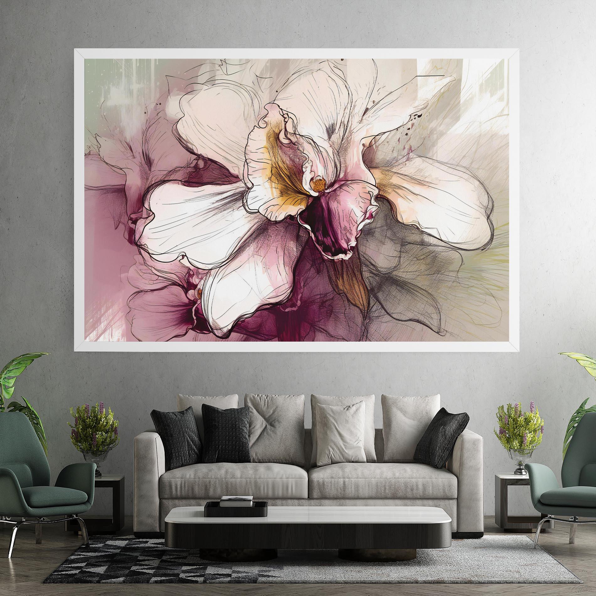 Vászonkép Painted Purple Orchid mockup 7