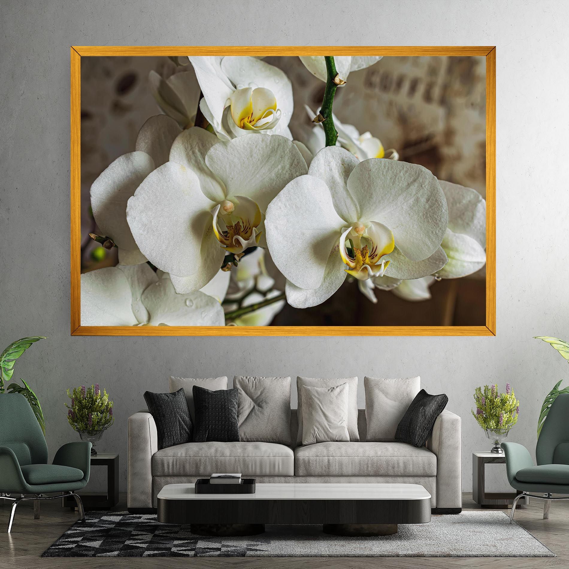 Beautiful White Orchids mockup 7