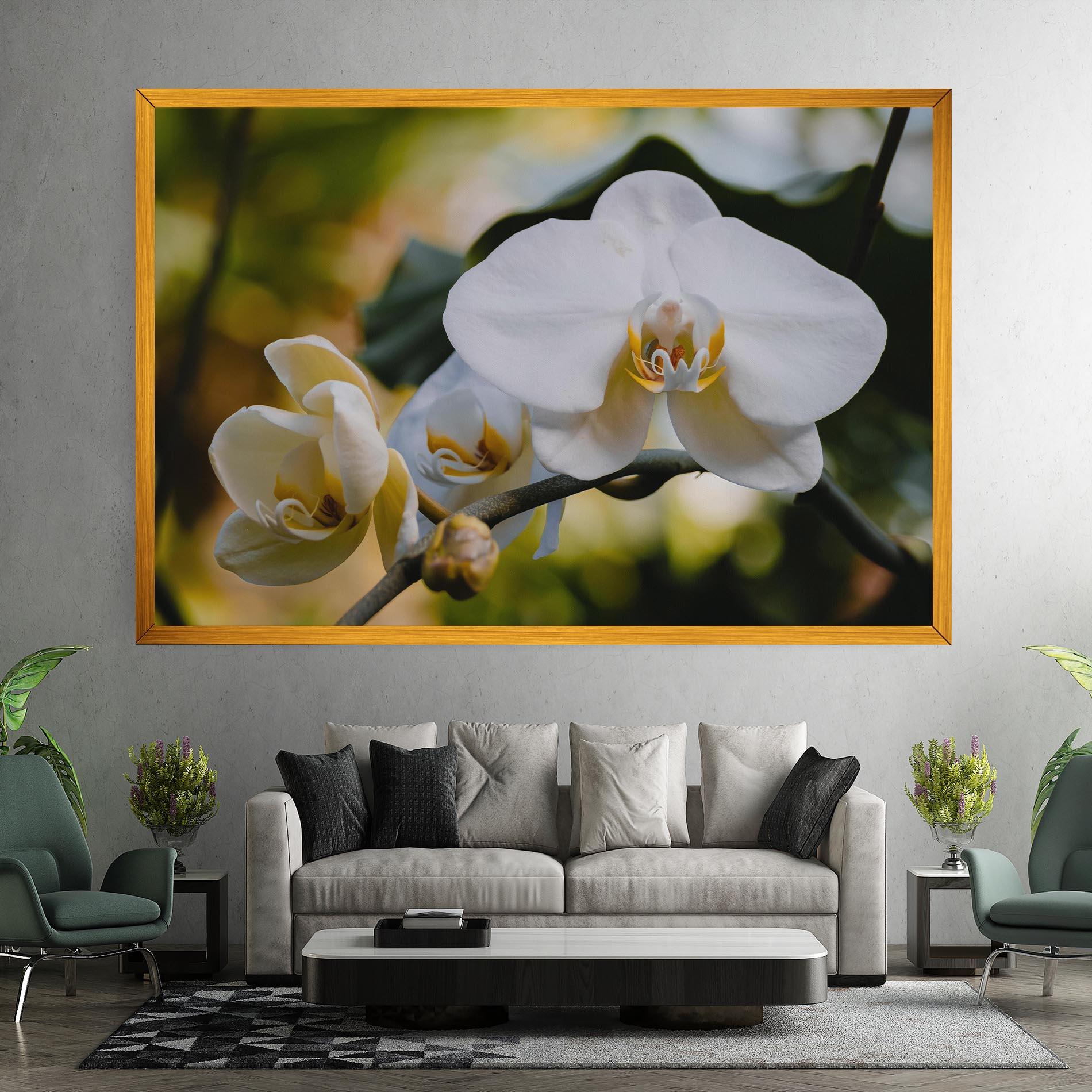 Vászonkép Cream Orchid In Nature mockup 7