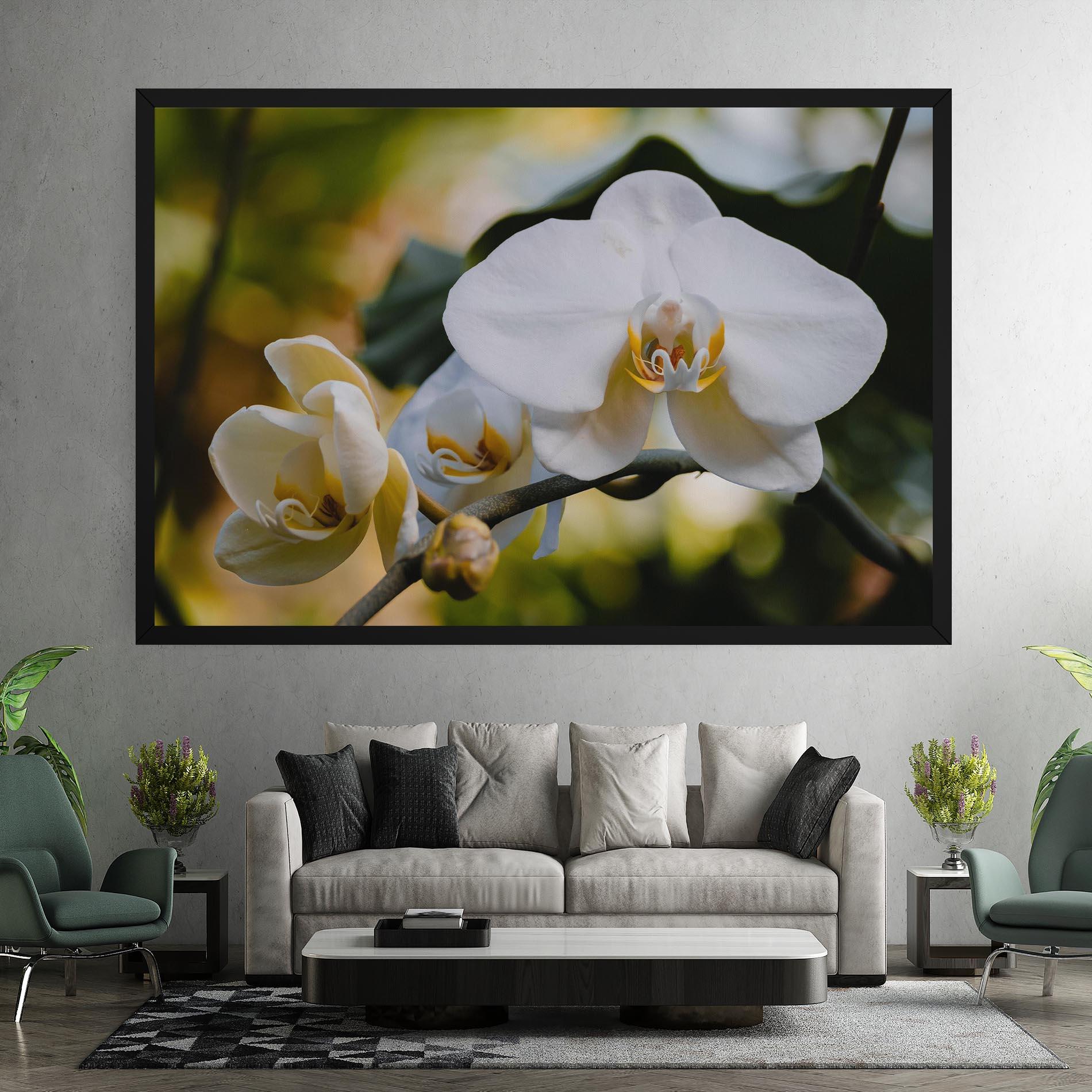 Vászonkép Cream Orchid In Nature mockup 7