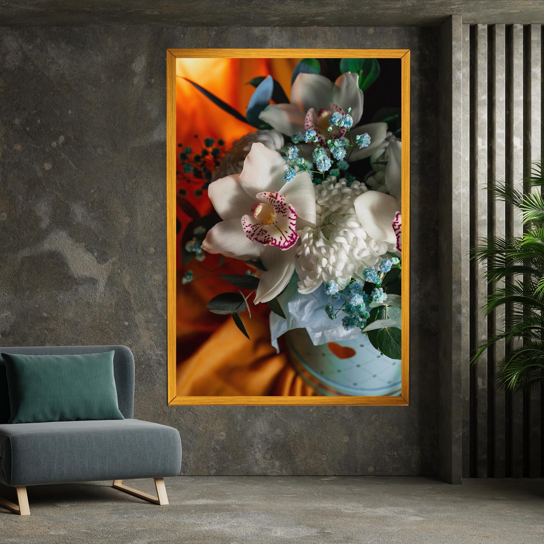 Vászonkép Orchid In Vase mockup 7