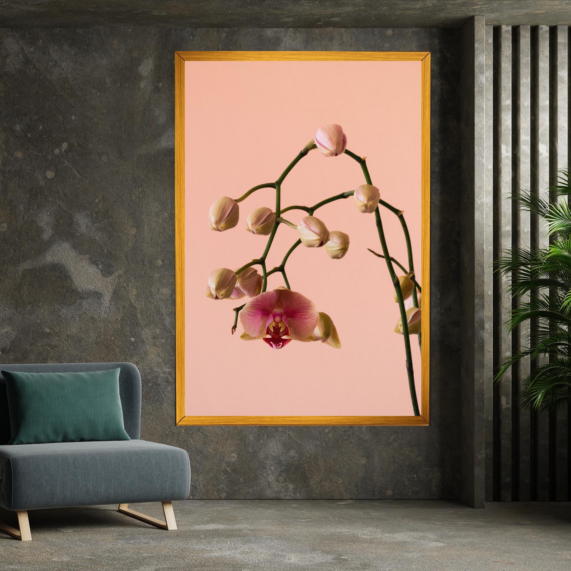 Vászonkép Orchids On Pink mockup 7
